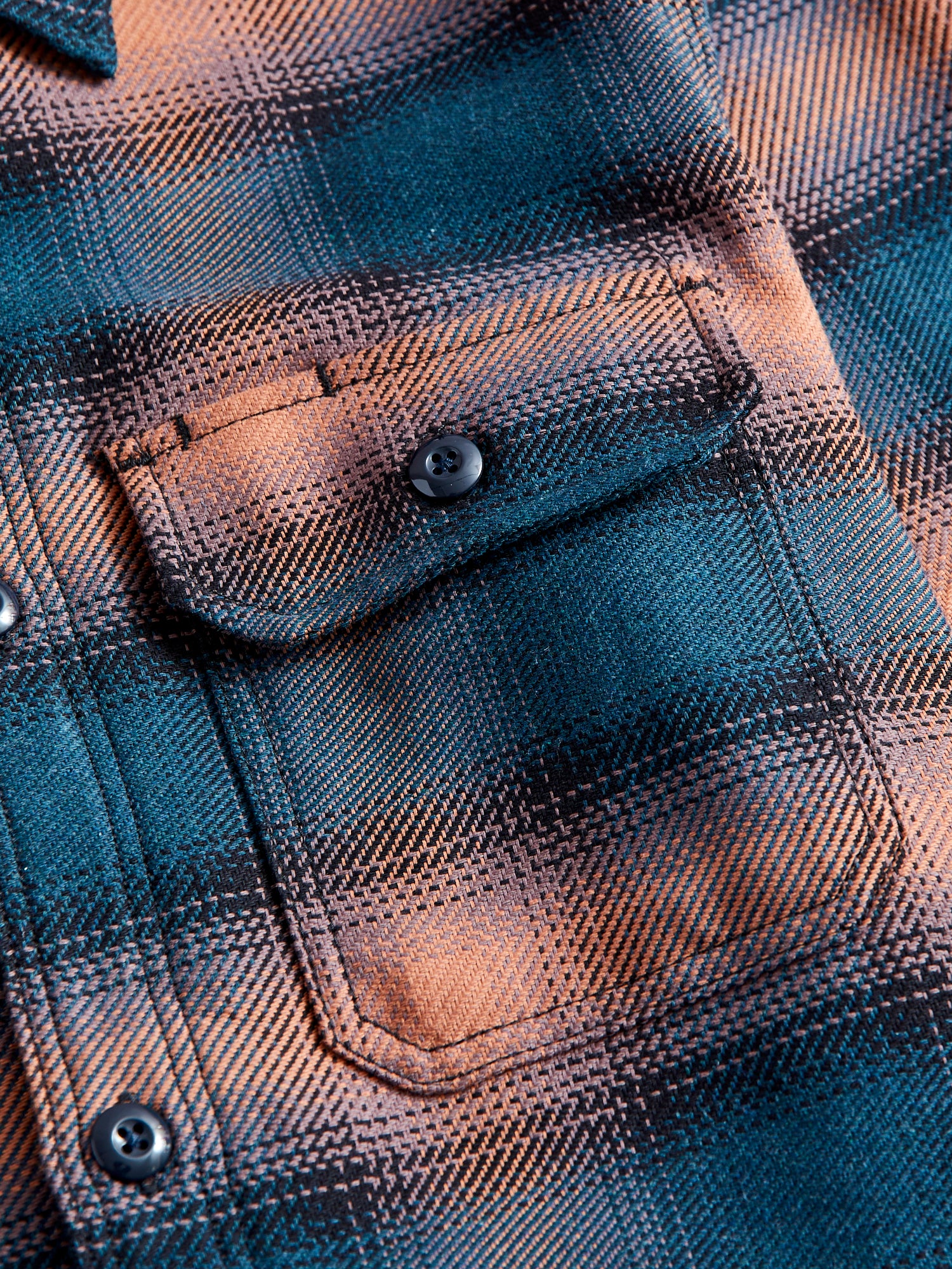 "Field Shirt" in Navy Blush Ombre Plaid - Image 4
