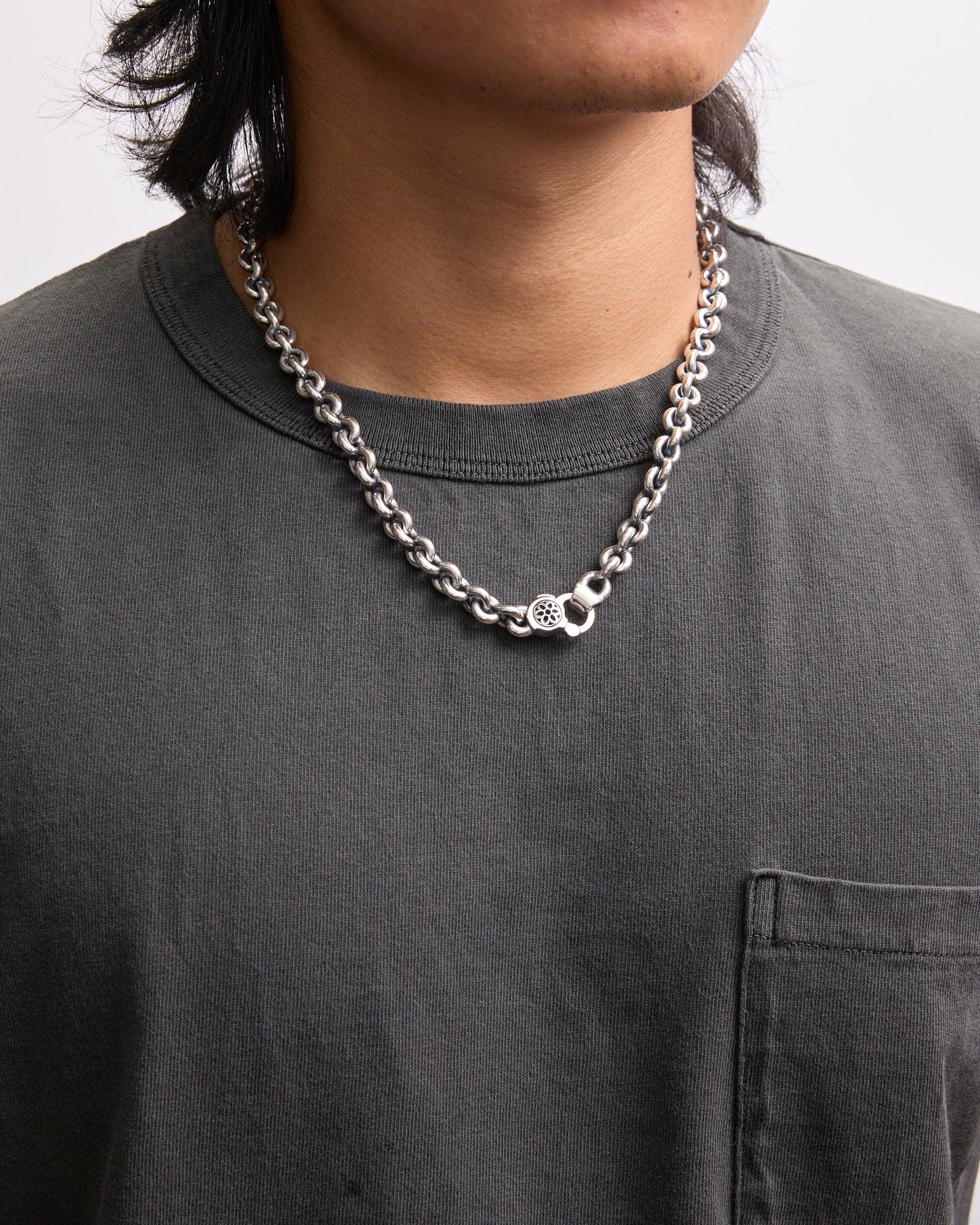 Fin Link Necklace Size A in Sterling Silver - Image 2