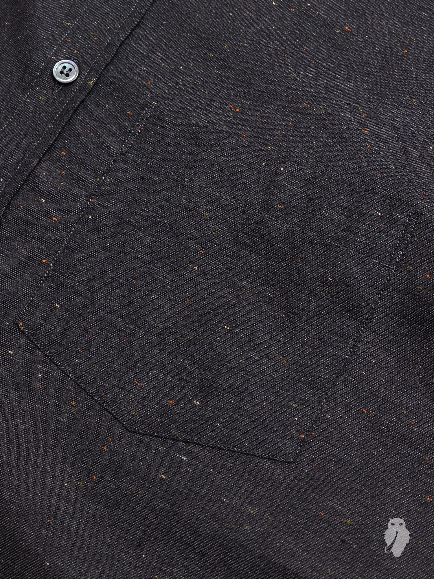 Flecked Button-Down Shirt in Dark Grey - Image 4
