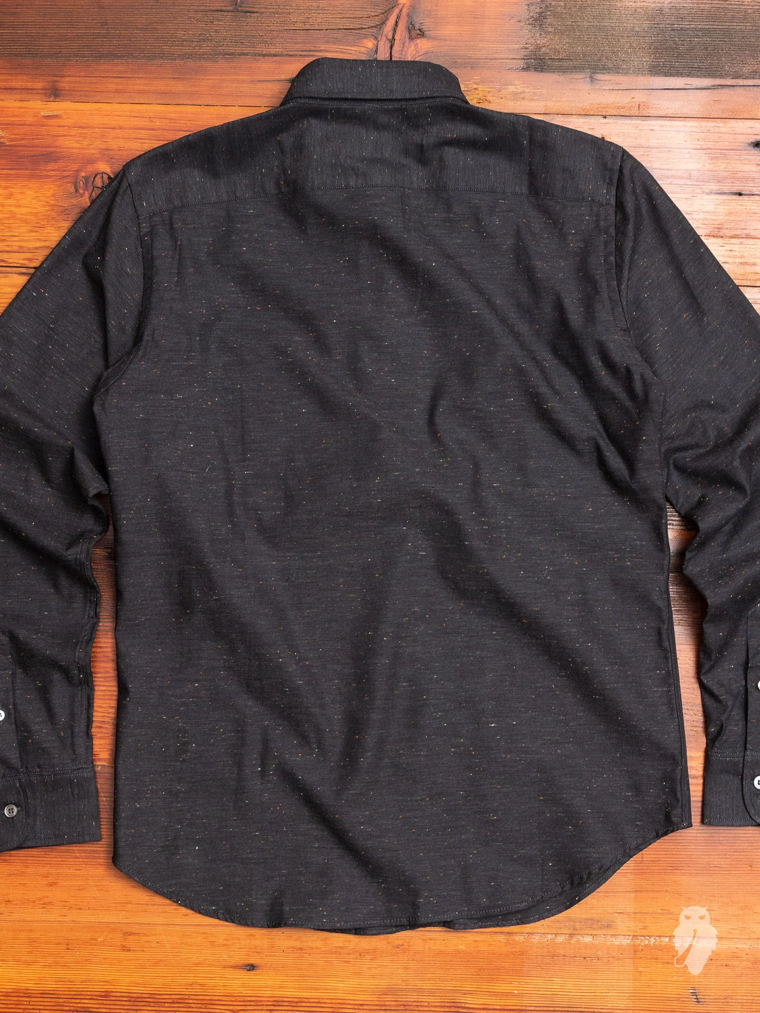 Flecked Button-Down Shirt in Dark Grey - Image 7