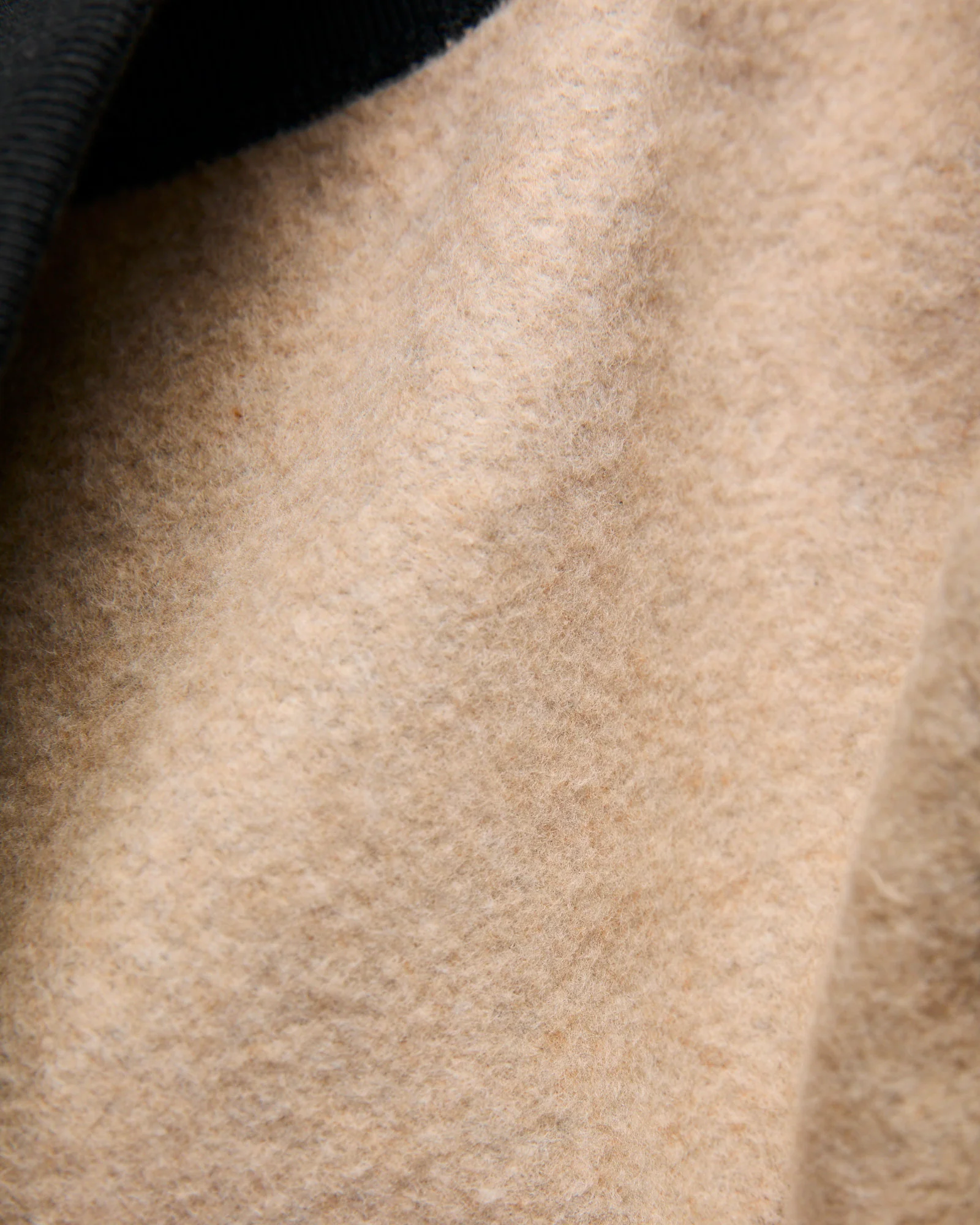 Fleeced FoxFibre® Pullover Crewneck in Black Coyote - Image 6
