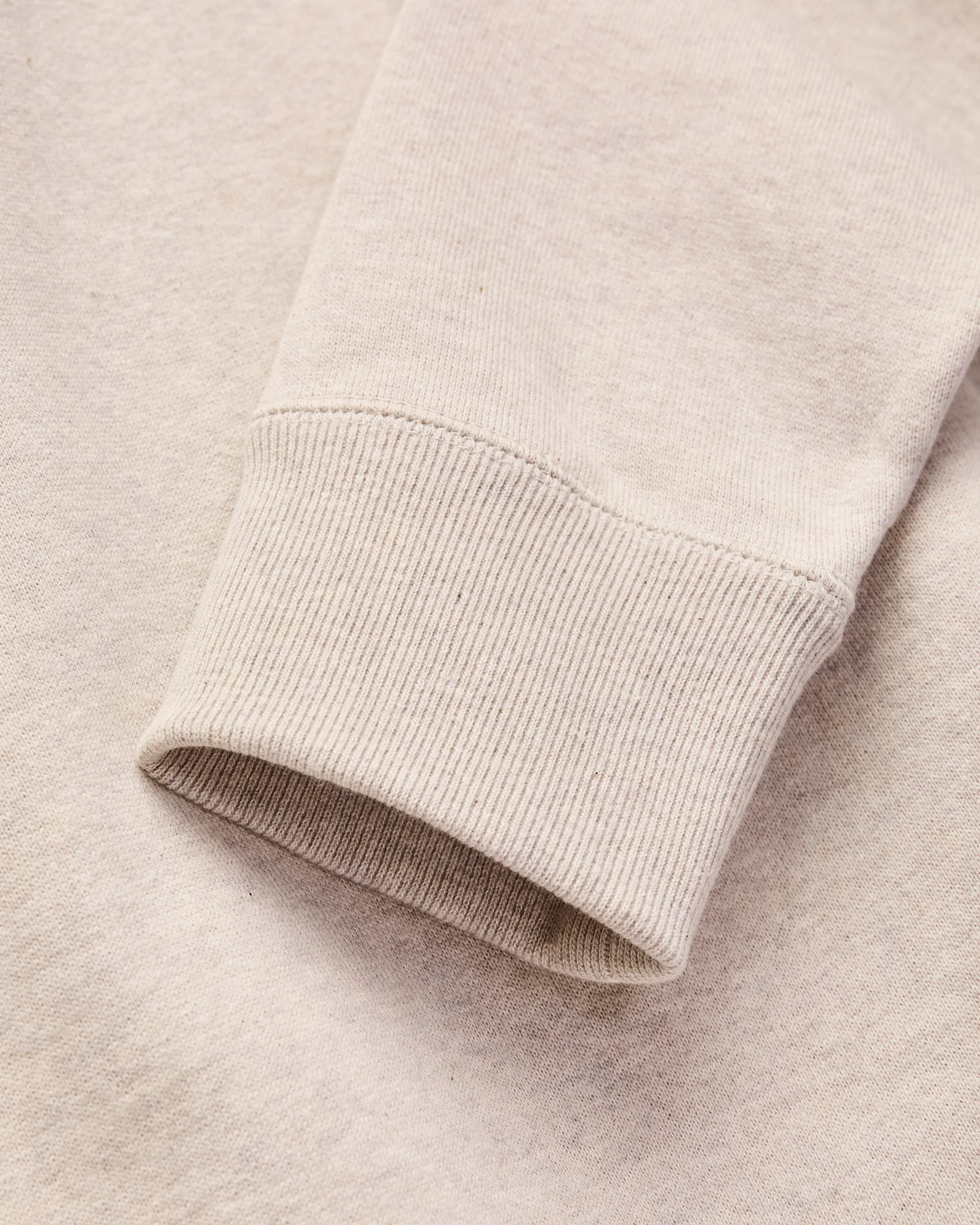 Fleeced FoxFibre® Pullover Crewneck in Oatmeal - Image 5