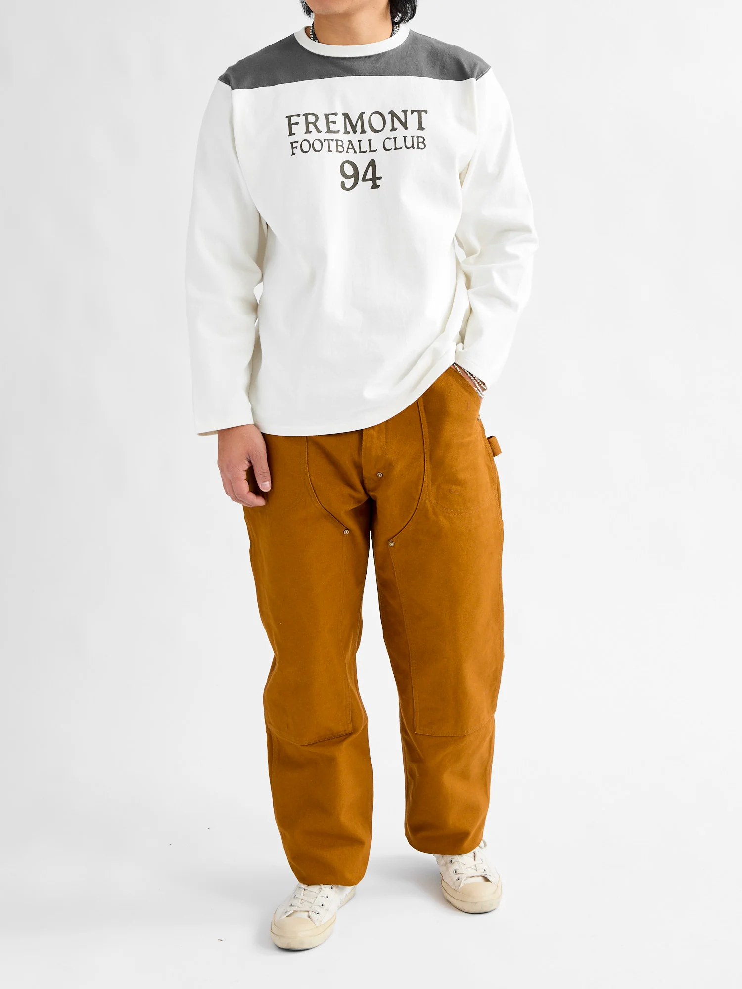 Fremont Football Tee in Off White - Image 9