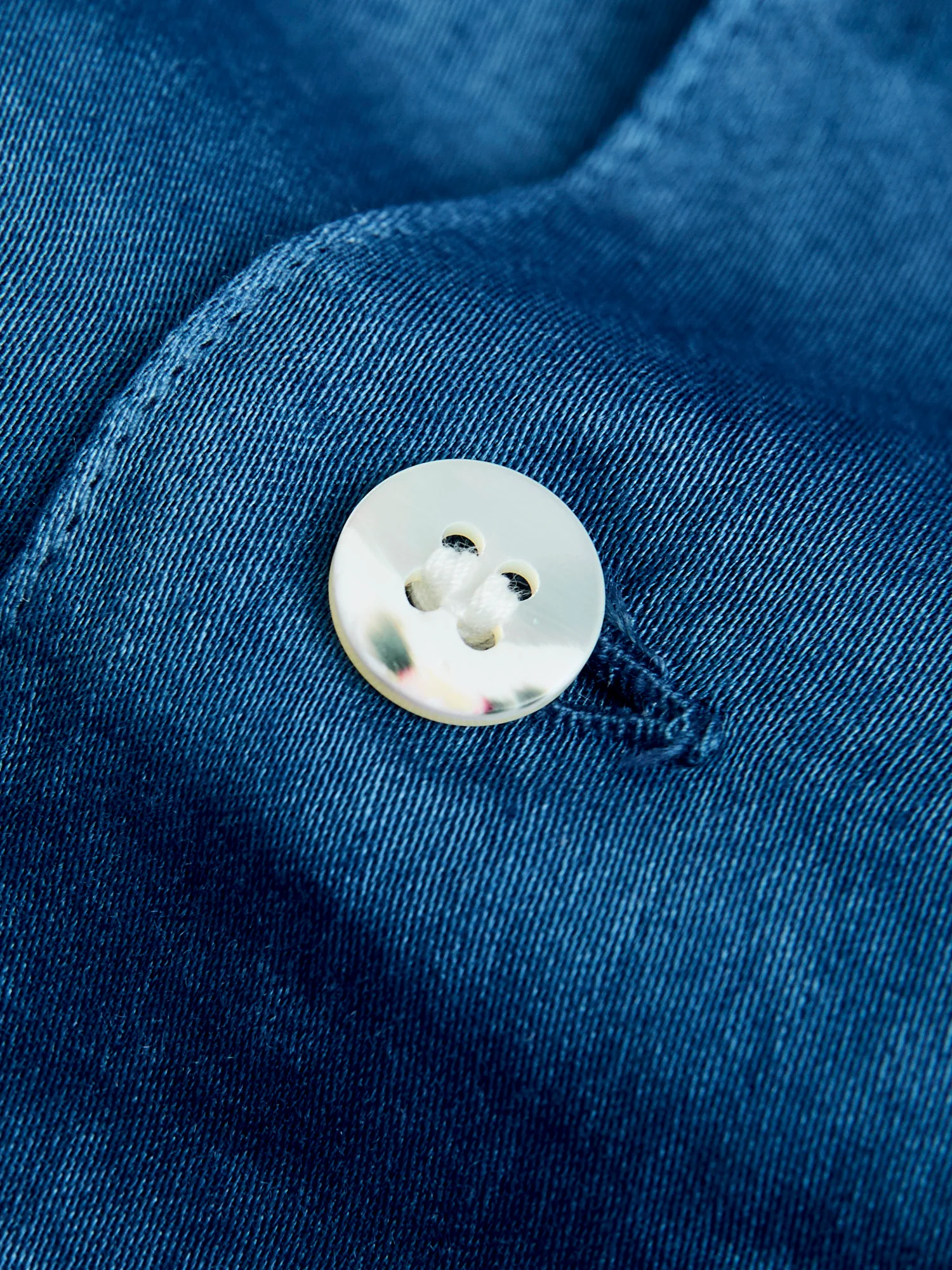Hand-Dyed Short Sleeve Shirt in Indigo Gradient - Image 7