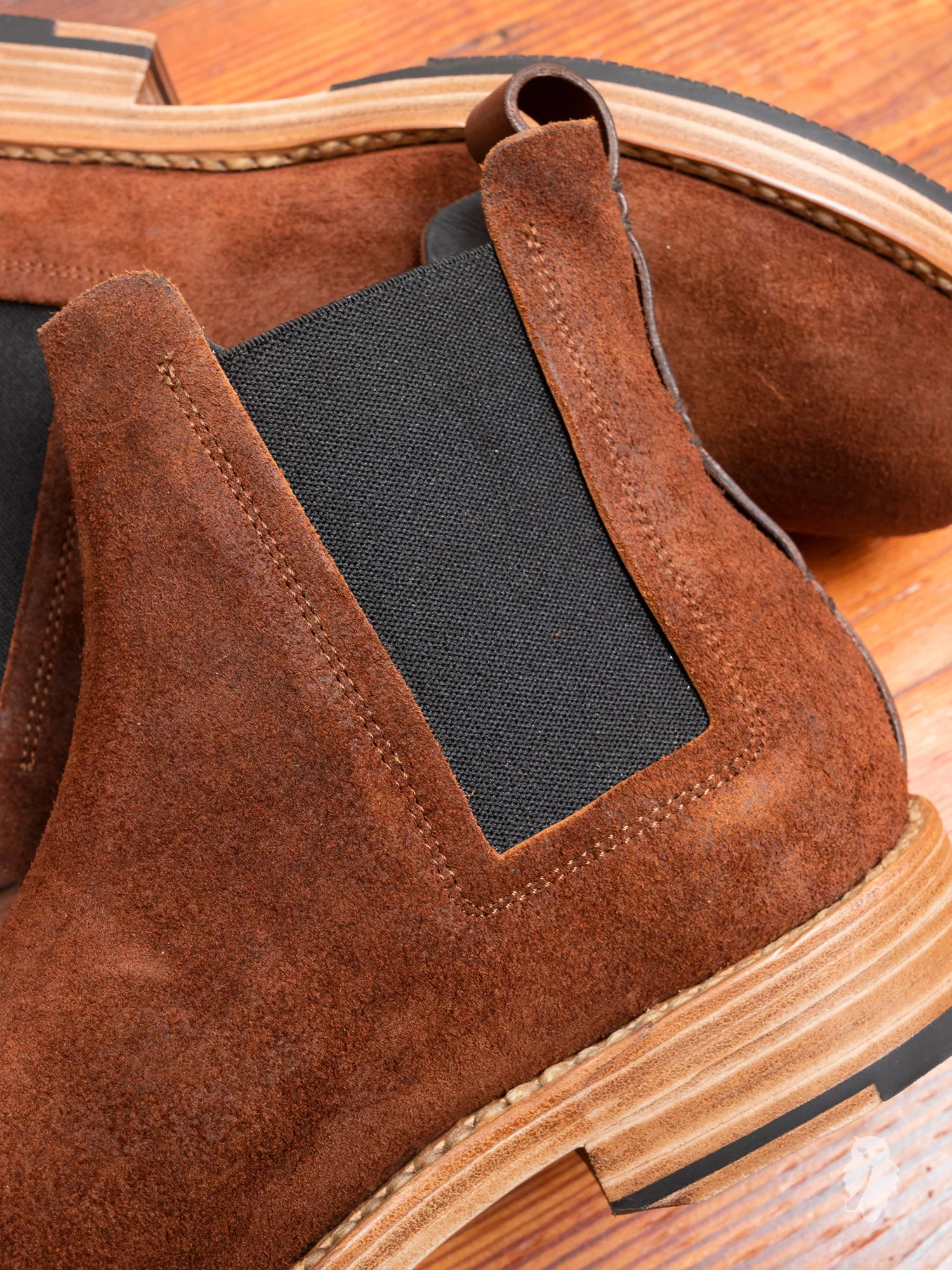 Hand Sewn Chelsea Boot in Brown Suede - Image 6