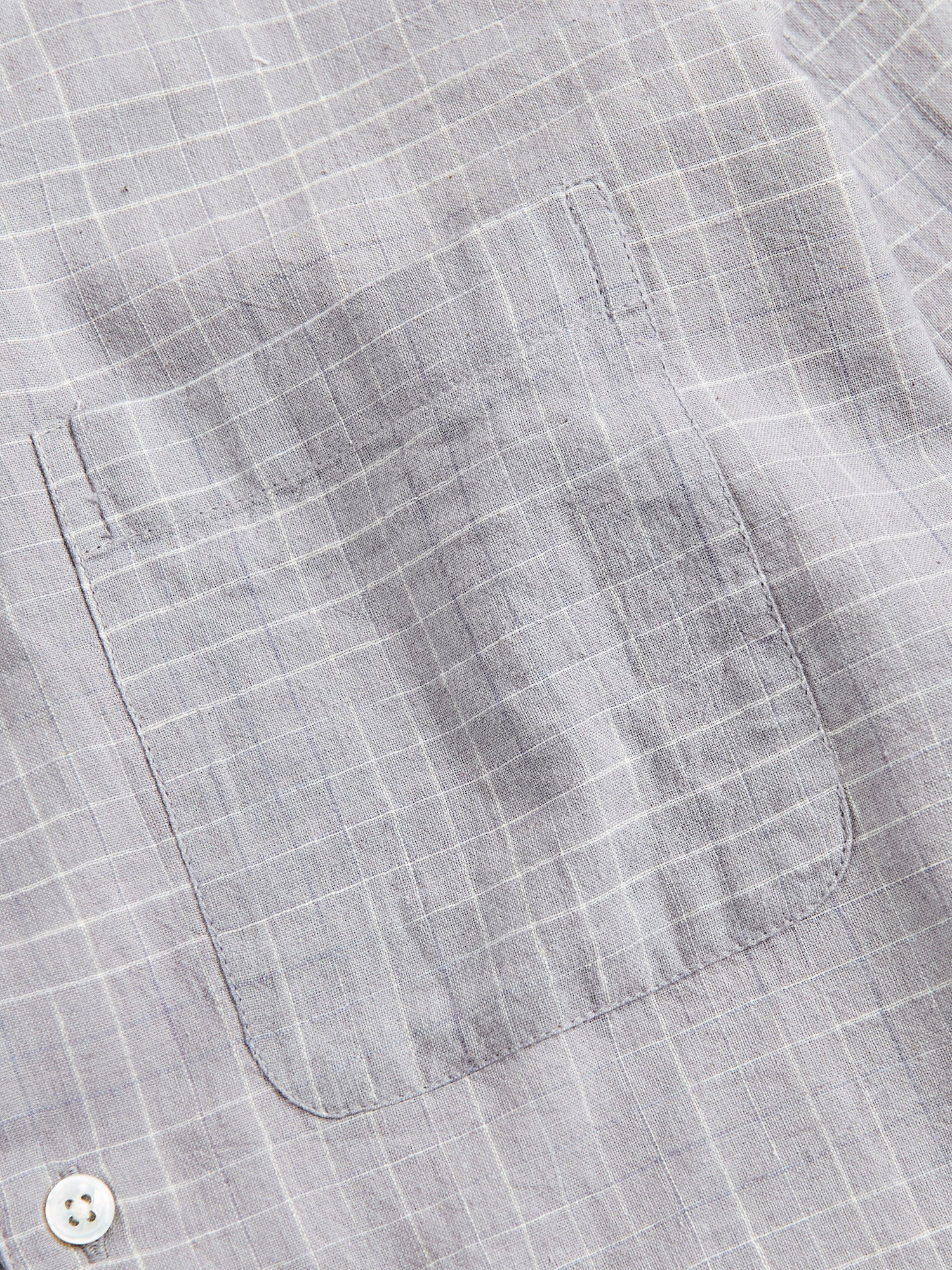 Handloom Loop Collar Shirt in Graphite Crosshatch - Image 4