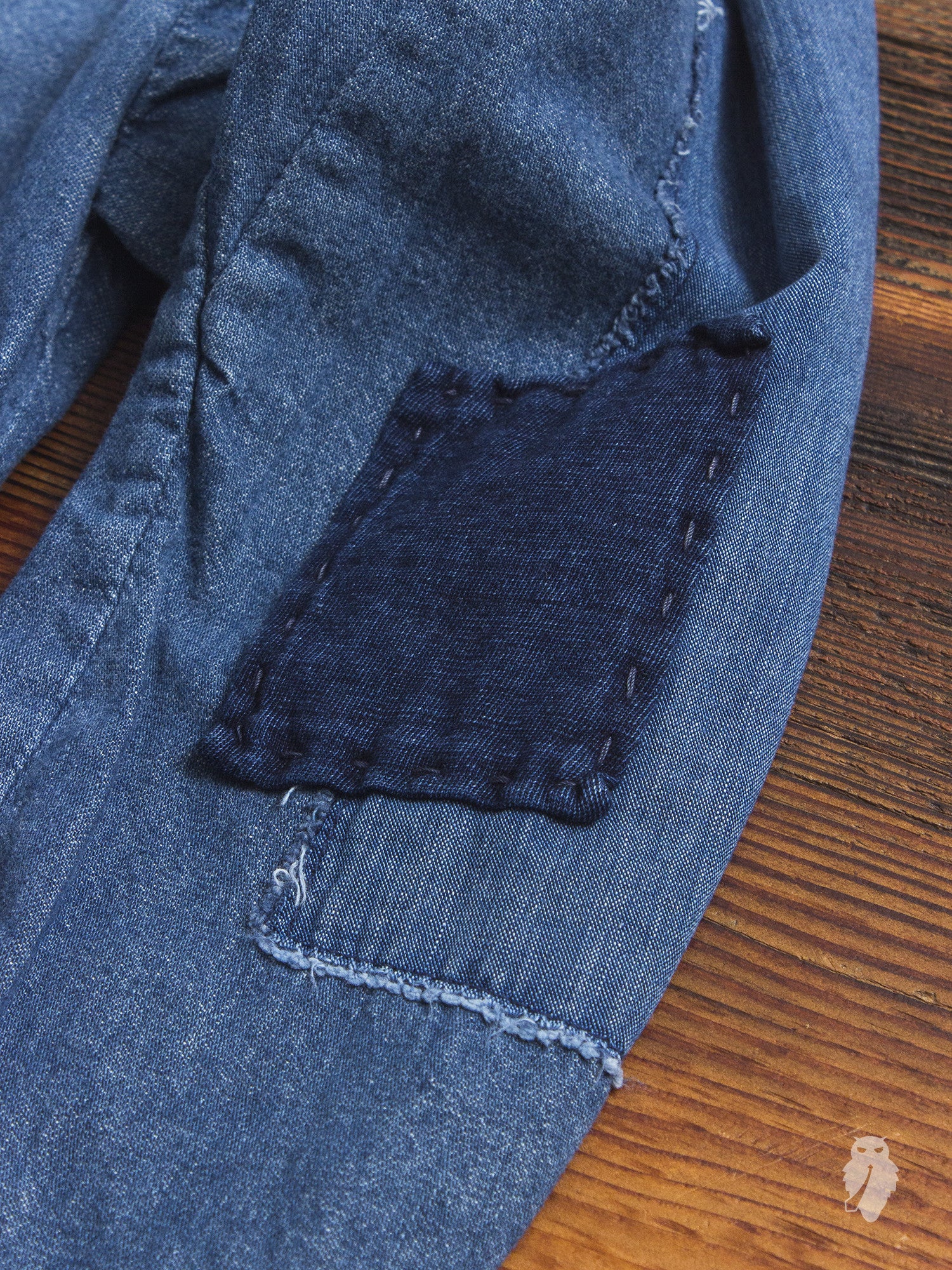 Haori Western Denim Shirt in Natural Indigo Remake - Image 4