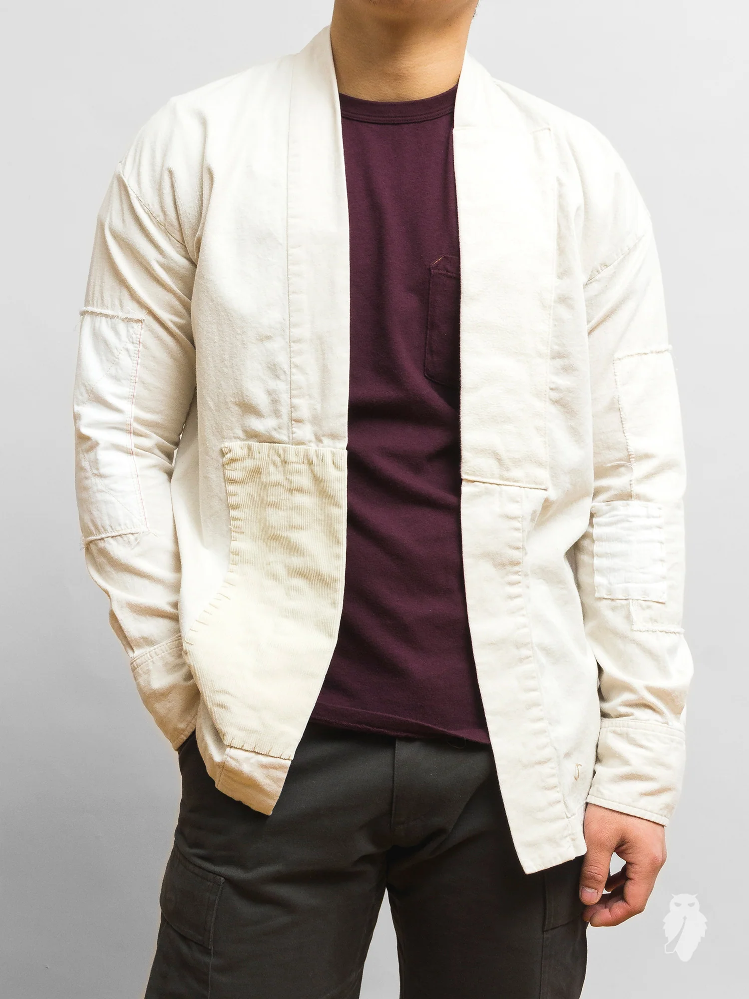 Haori Western Denim Shirt in White - Image 2