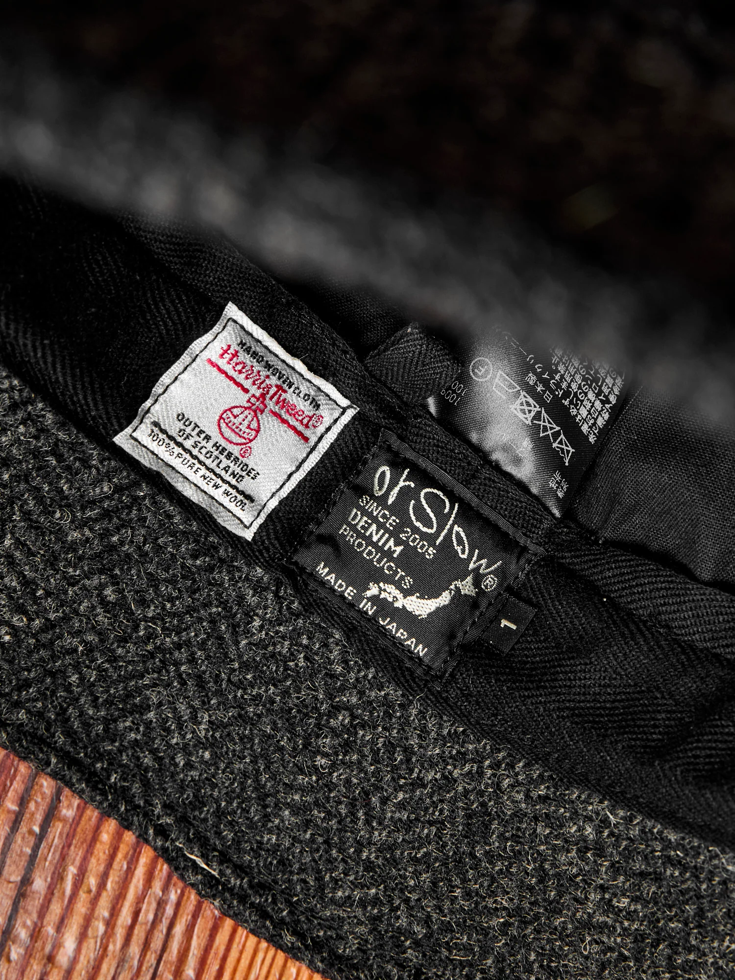 Harris Tweed Bucket Hat in Black - Image 7