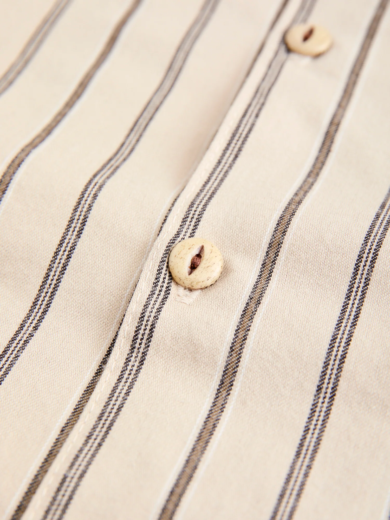 Hawaiian Button-Up Shirt in Stone Stripe - Image 7