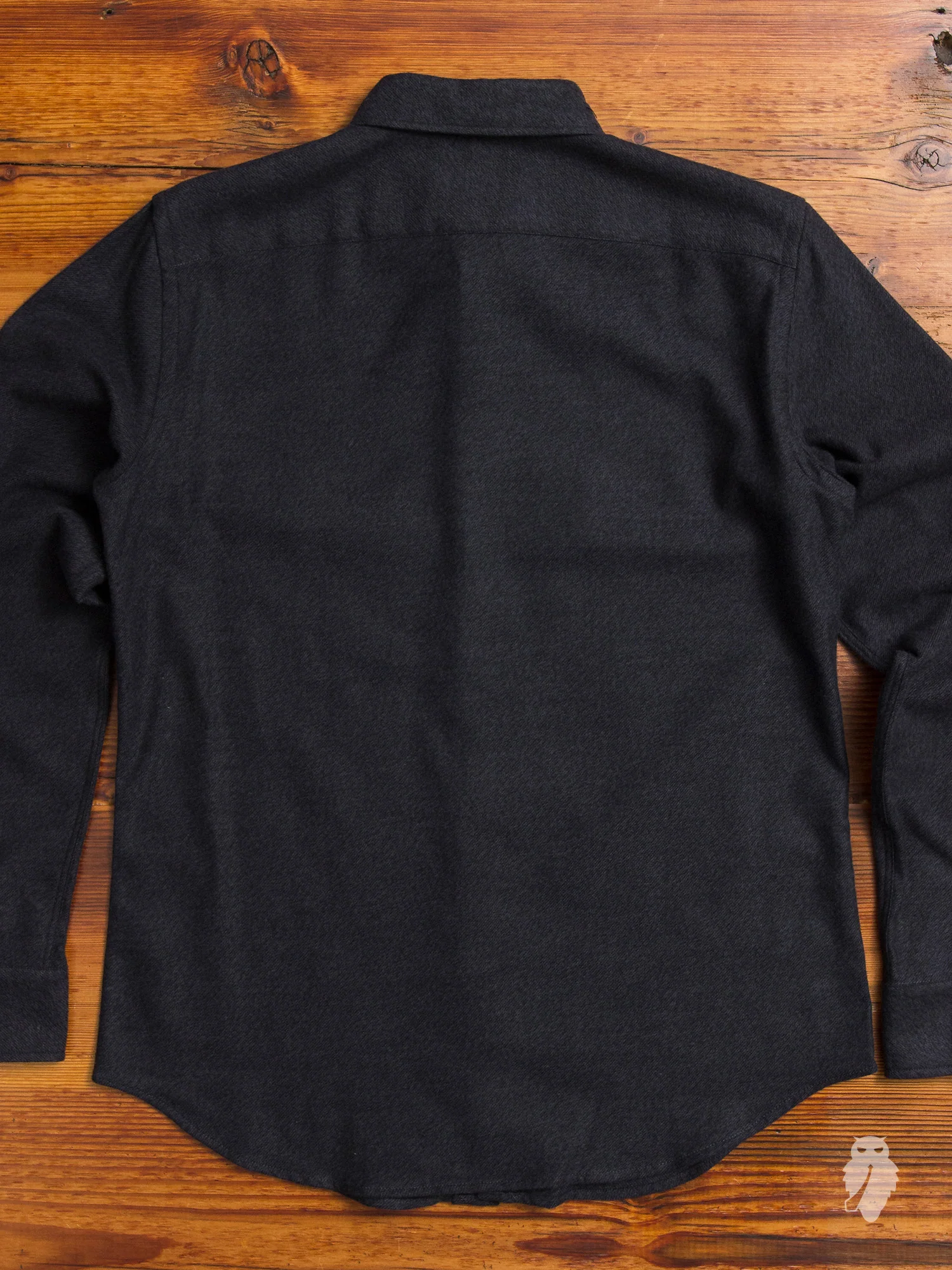 Heather Twill Brushed Flannel in Charcoal - Image 6