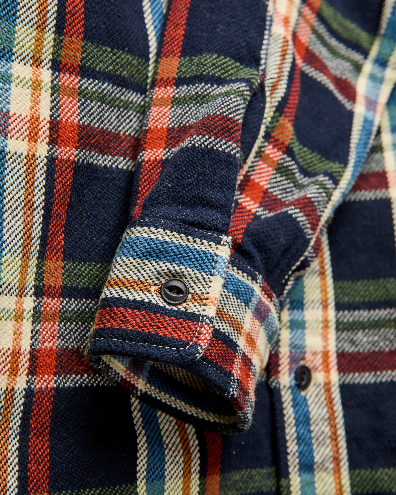 Heavy Flannel Shirt in Navy - Image 5