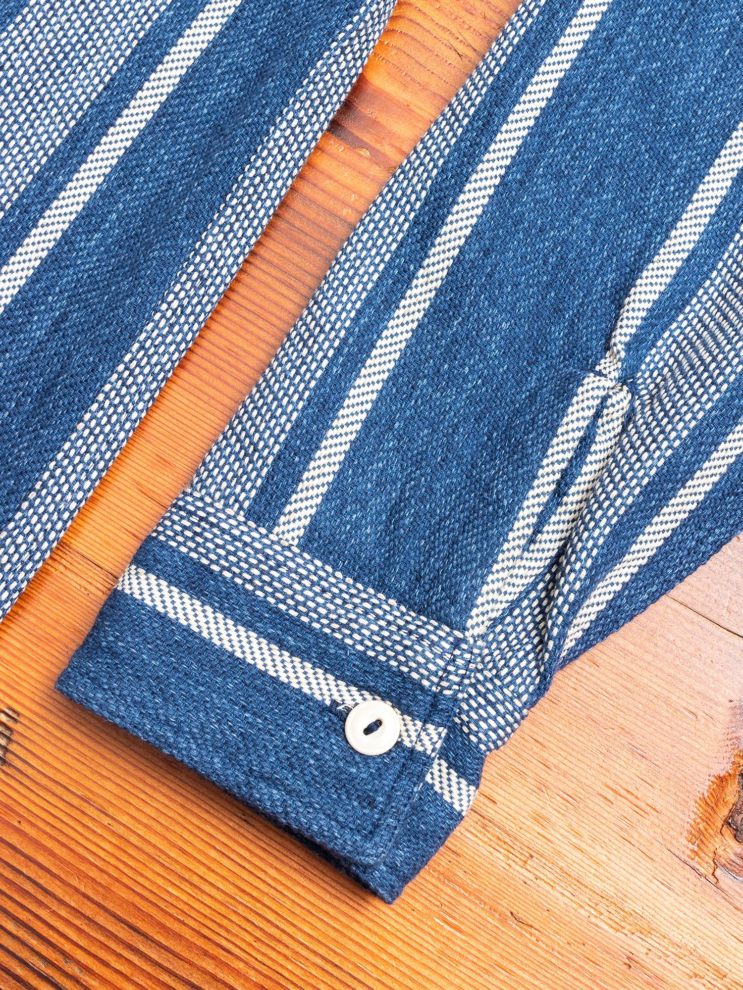 Heavy Flannel Work Shirt in Navy - Image 6