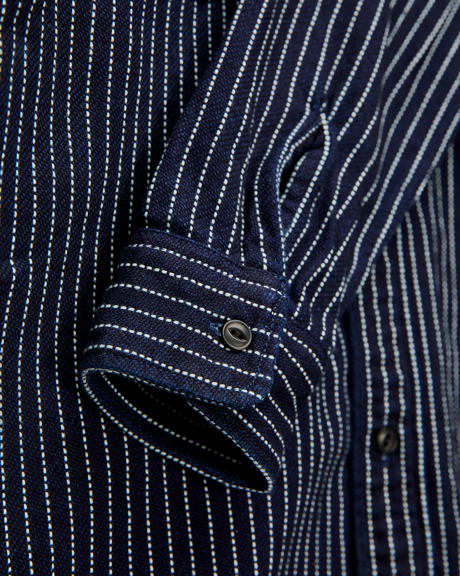 Heavy Selvedge Flannel Shirt in Wabash Indigo - Image 5