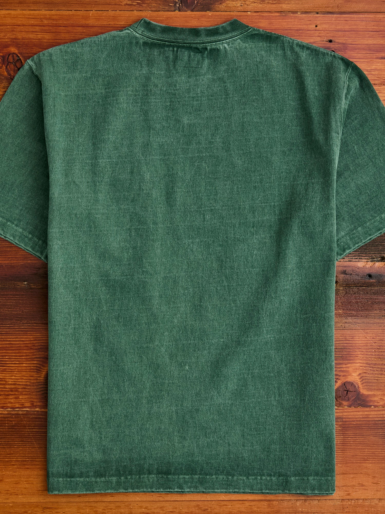 Heavyweight Pigment Dye Pocket T-Shirt in Faded Green - Image 7