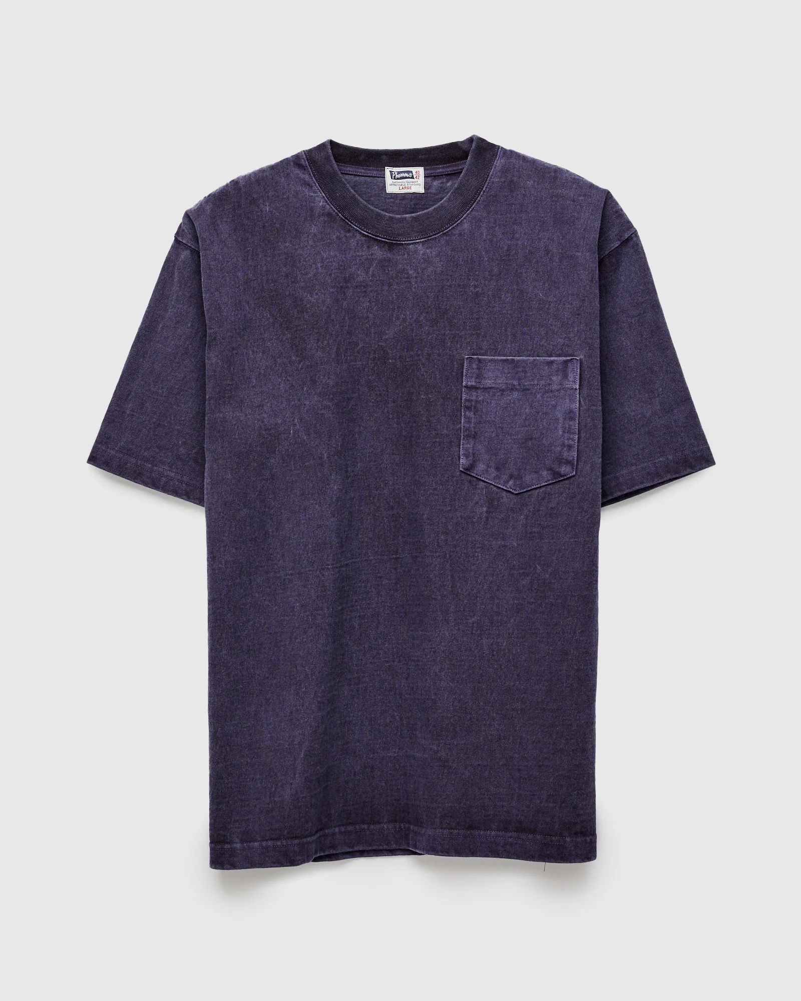 Heavyweight Pigment Dye Pocket T-Shirt in Faded Purple