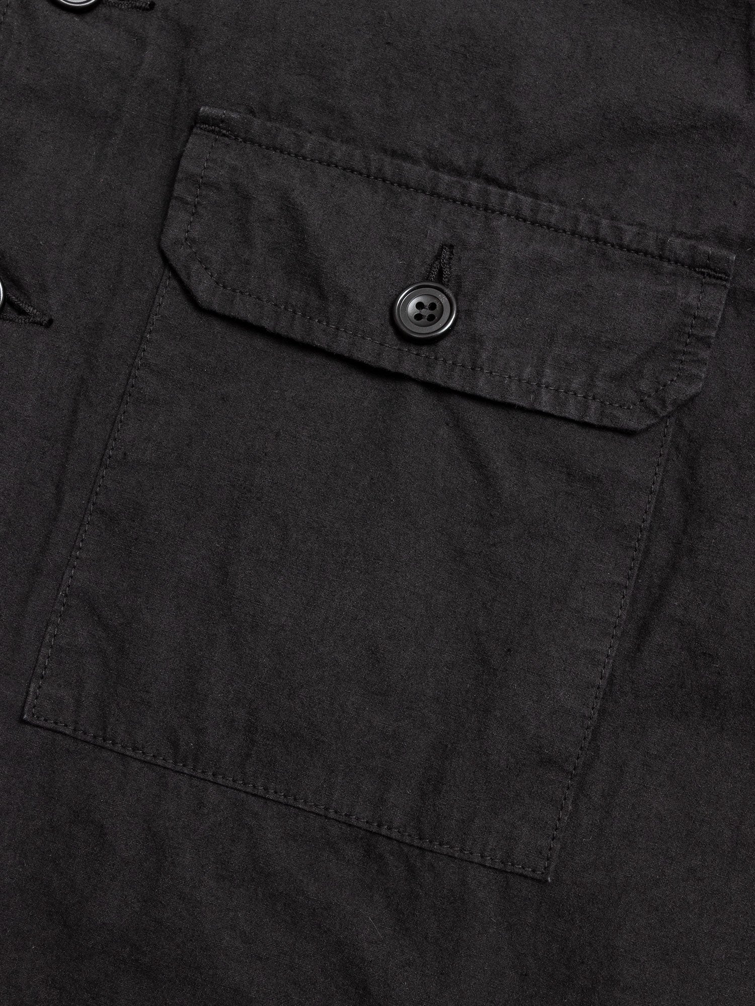 Hemp Shirt Jacket in Black - Image 4