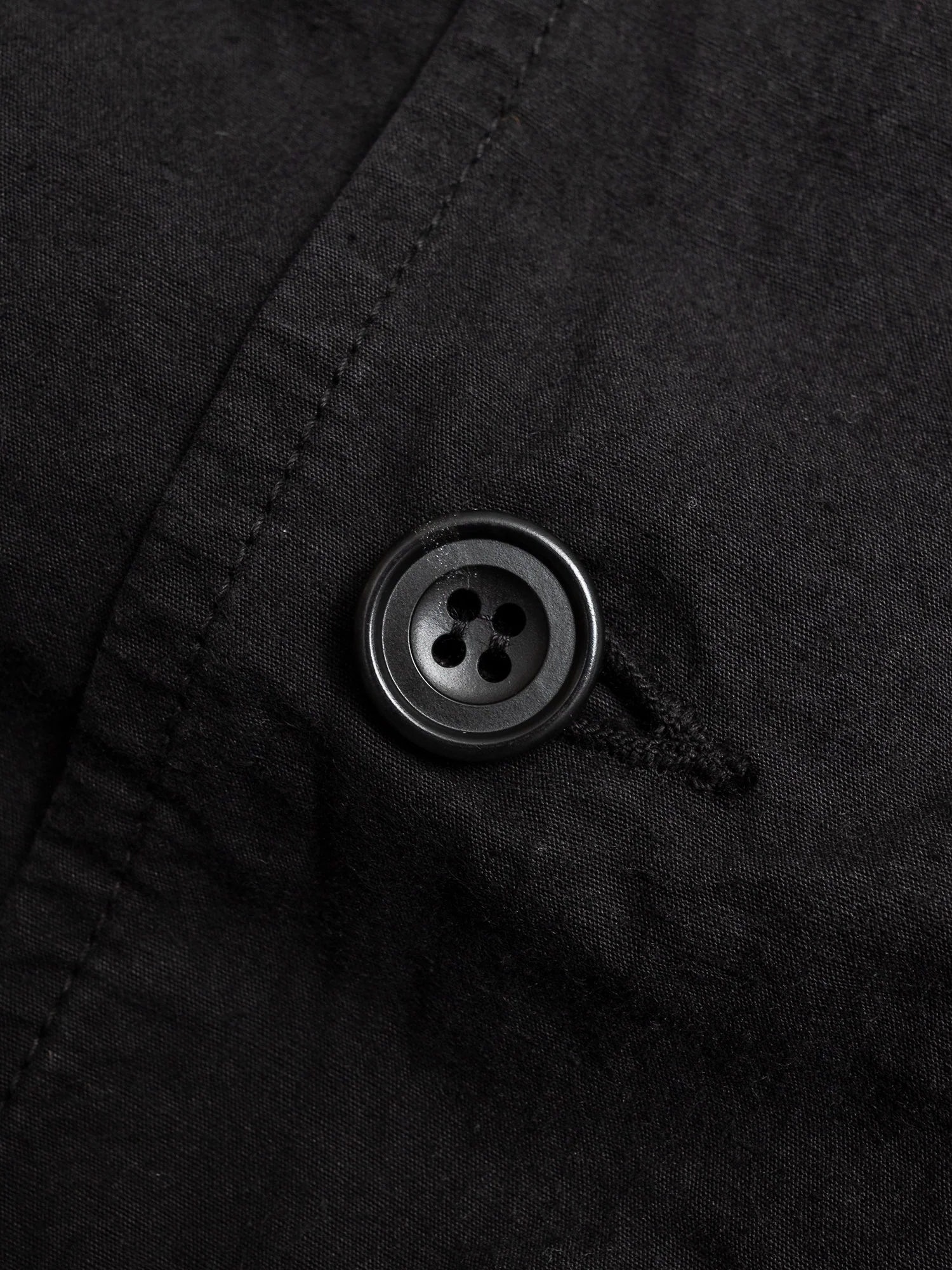 Hemp Shirt Jacket in Black - Image 5