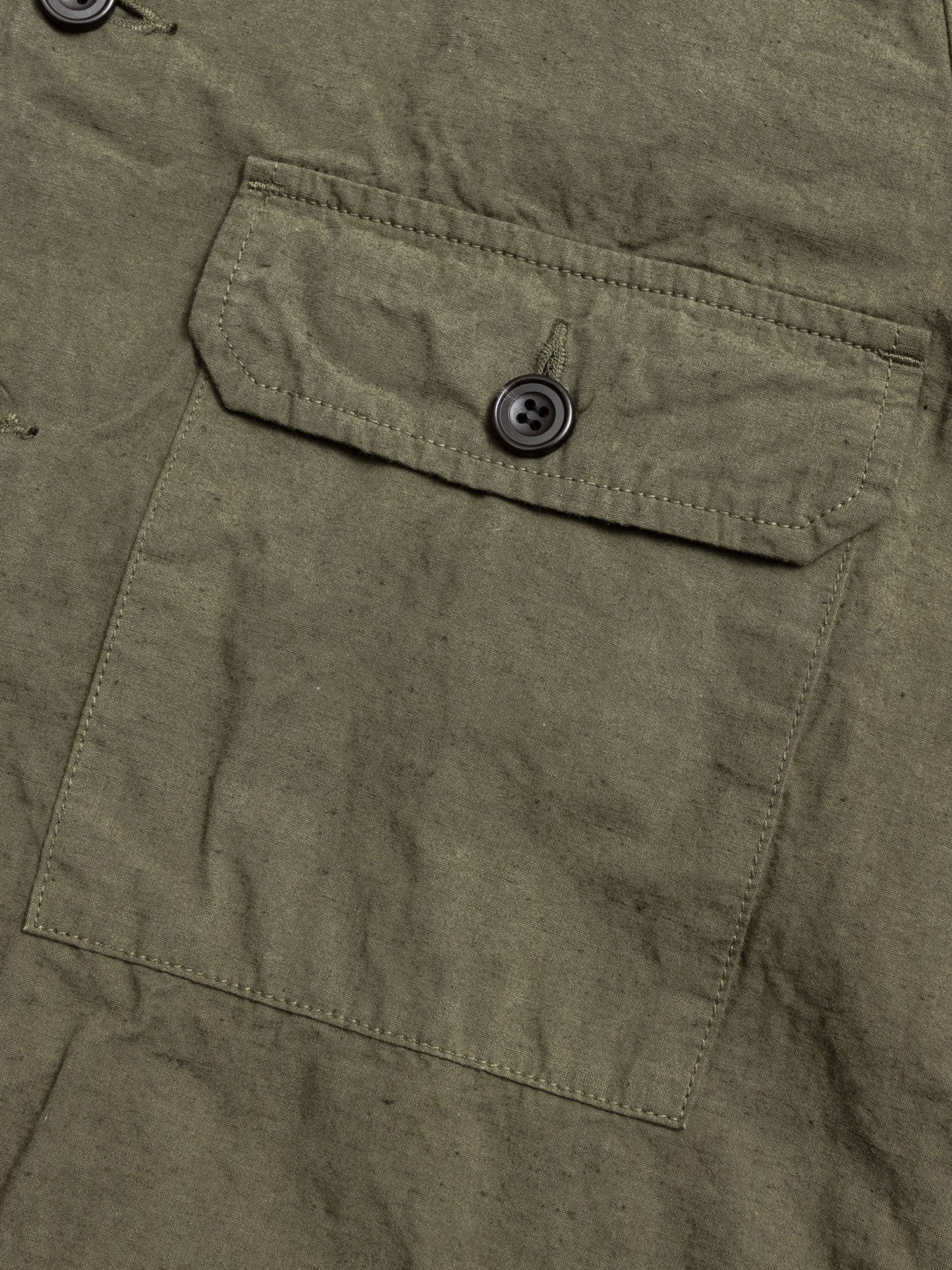 Hemp Shirt Jacket in Khaki - Image 4
