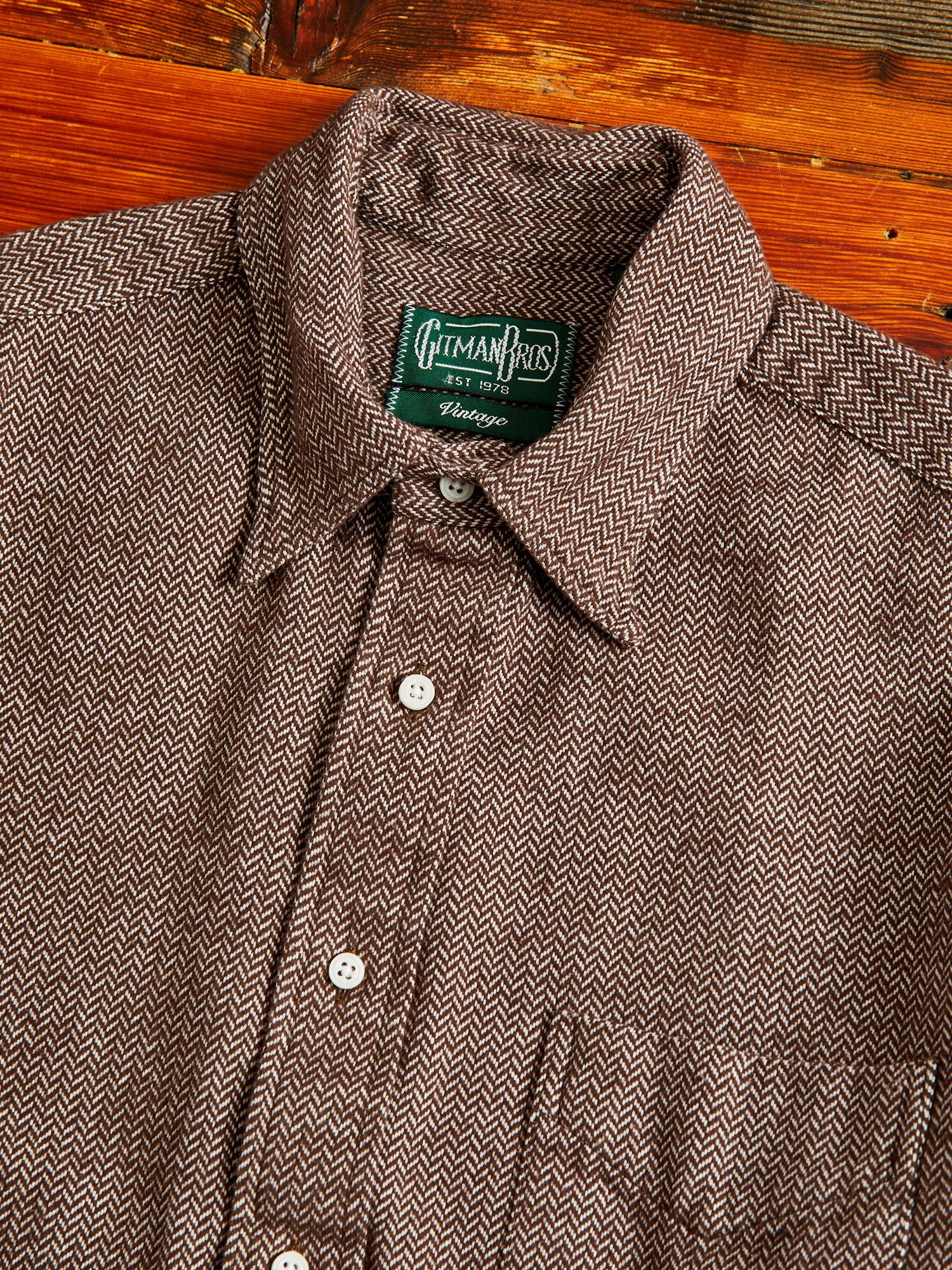 Herringbone Flannel in Brown - Image 3