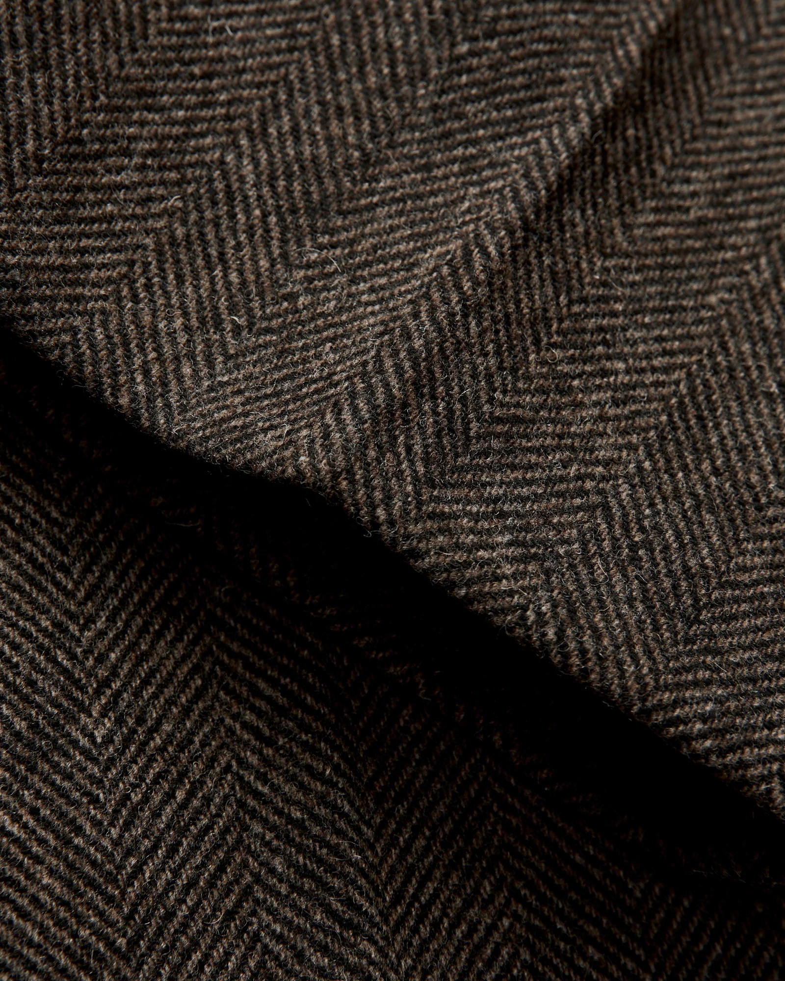 Herringbone Single Pleat Trousers in Brown - Image 7