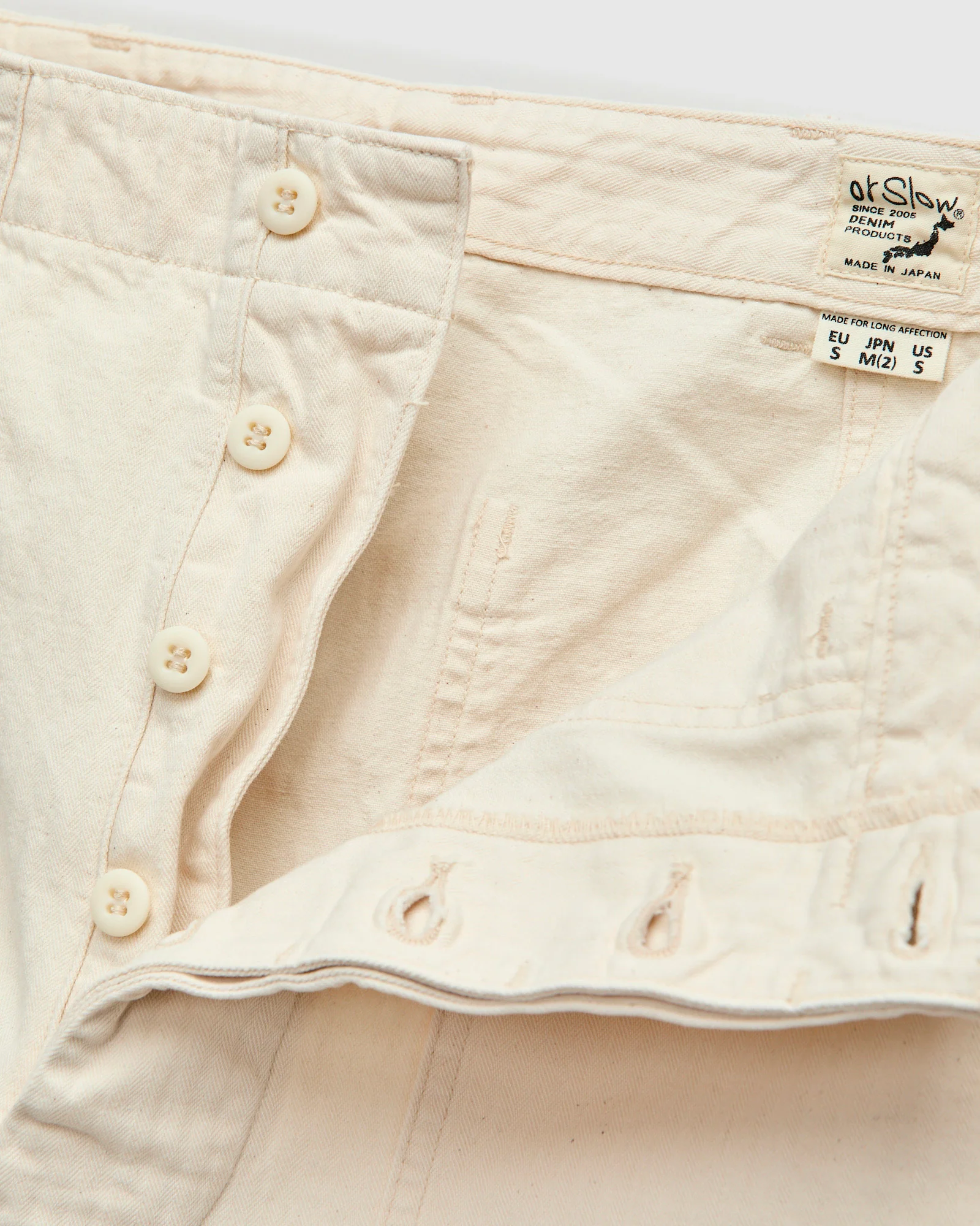 Herringbone Summer Fatigue Pants in Ecru - Image 6