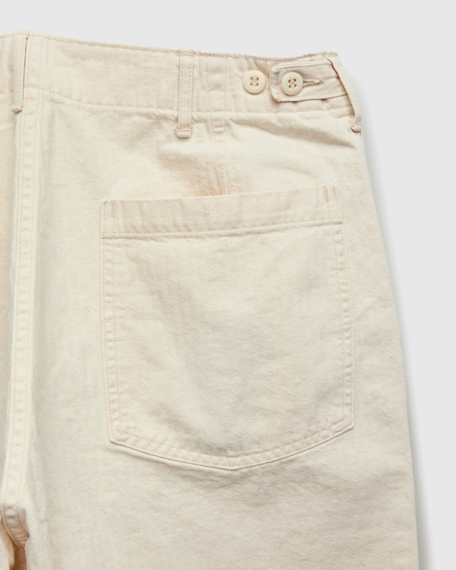 Herringbone Summer Fatigue Pants in Ecru - Image 8