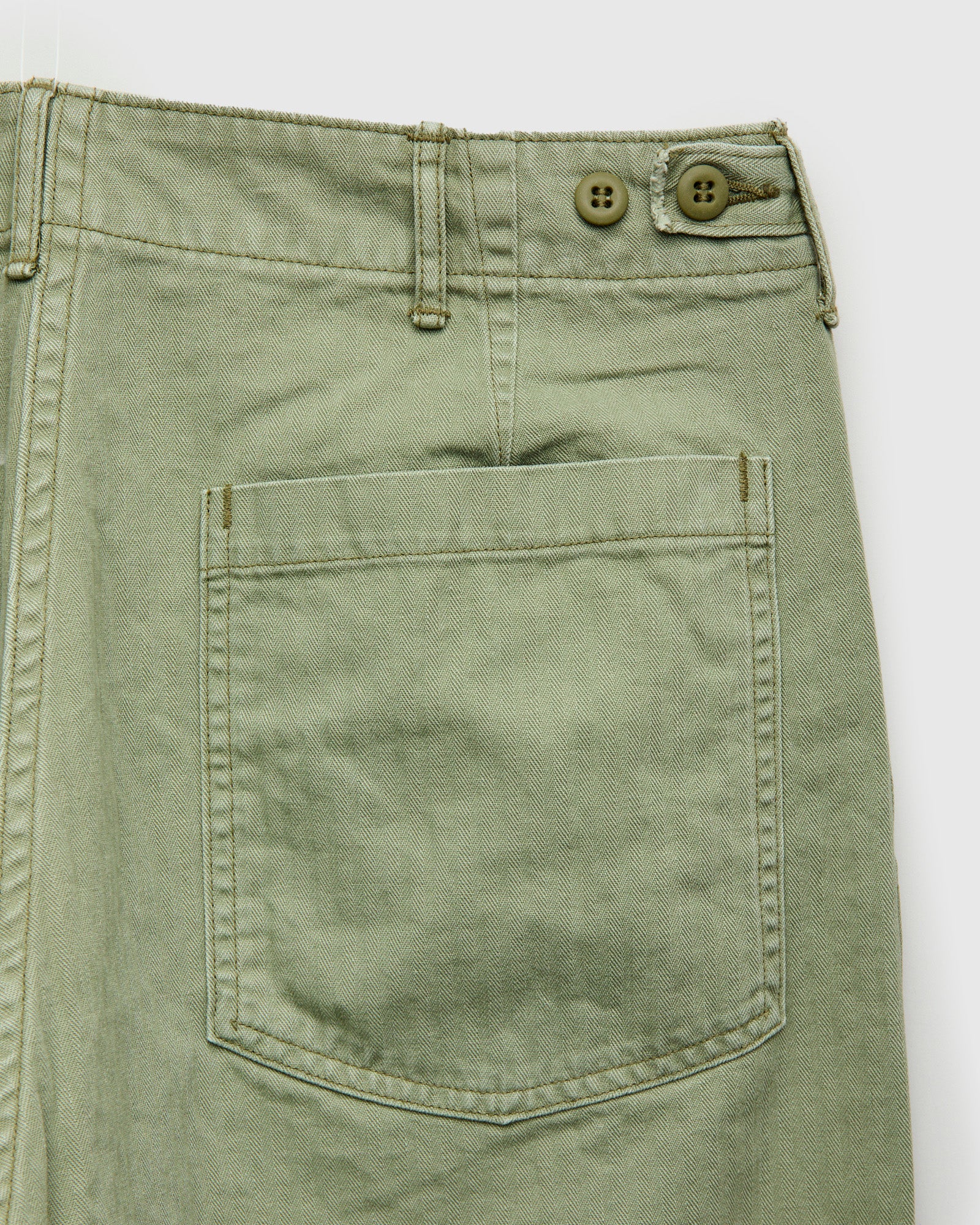 Herringbone Summer Fatigue Pants in Green - Image 3