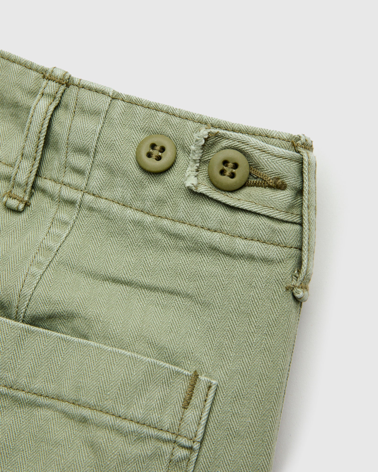 Herringbone Summer Fatigue Pants in Green - Image 4