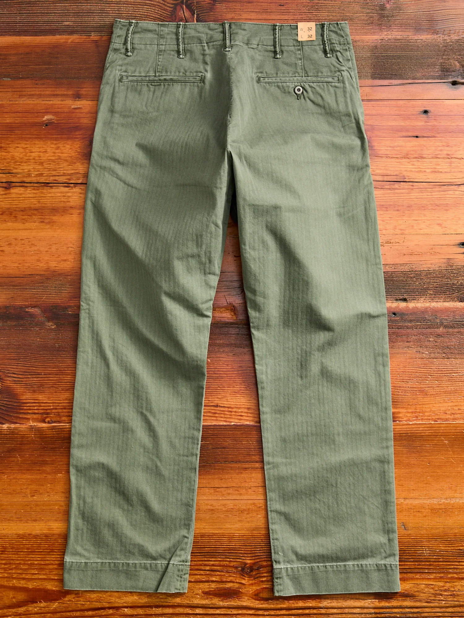 Herringbone Twill Field Pants in Washed Olive - Image 11