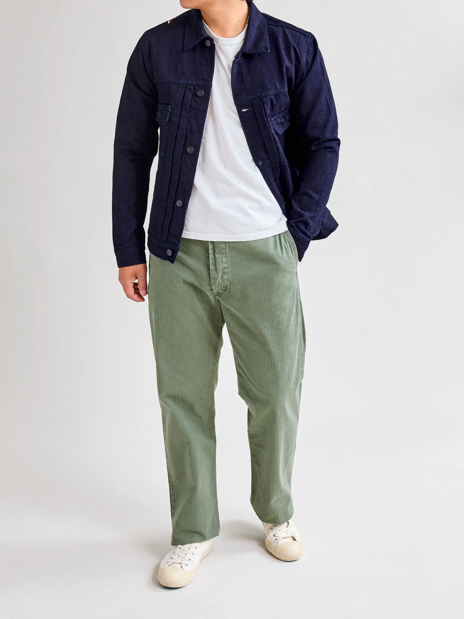 Herringbone Twill Field Pants in Washed Olive - Image 12