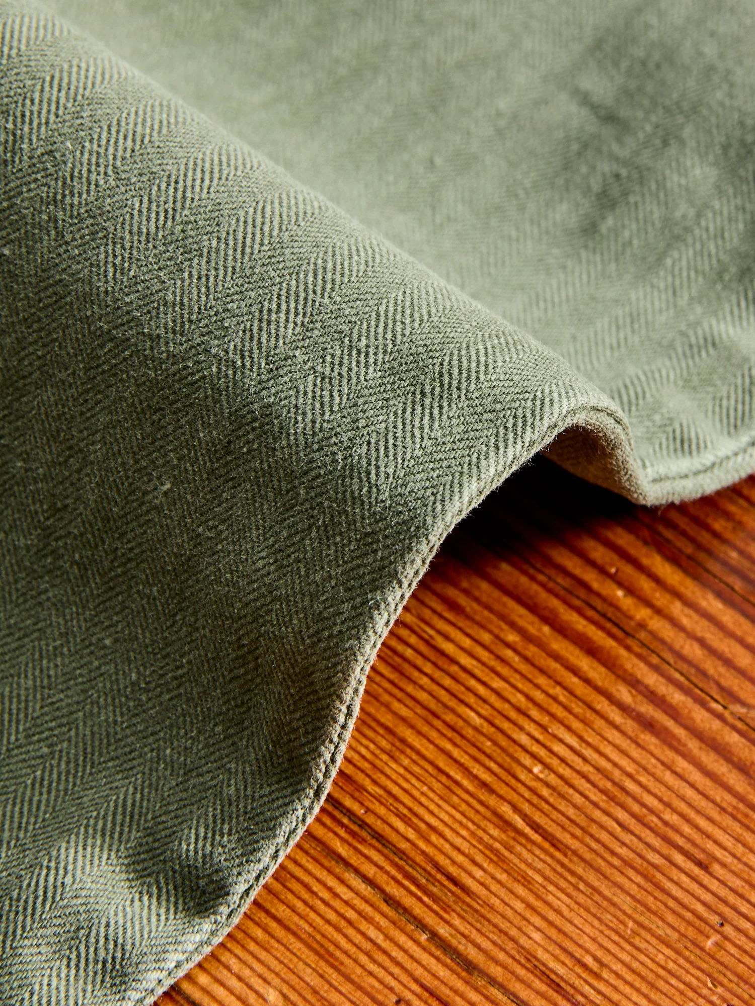 Herringbone Twill Field Pants in Washed Olive - Image 7