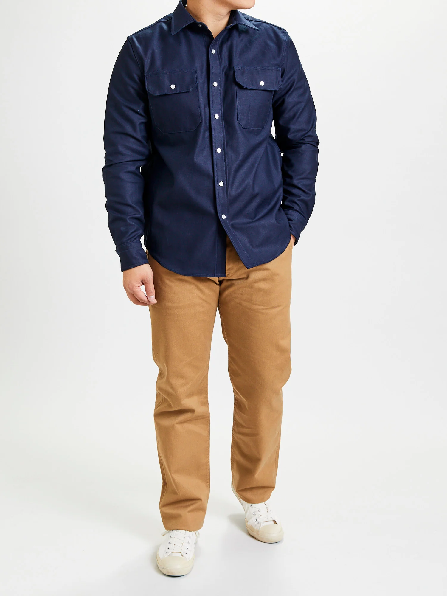 High Density Twill Chino in Camel - Image 11