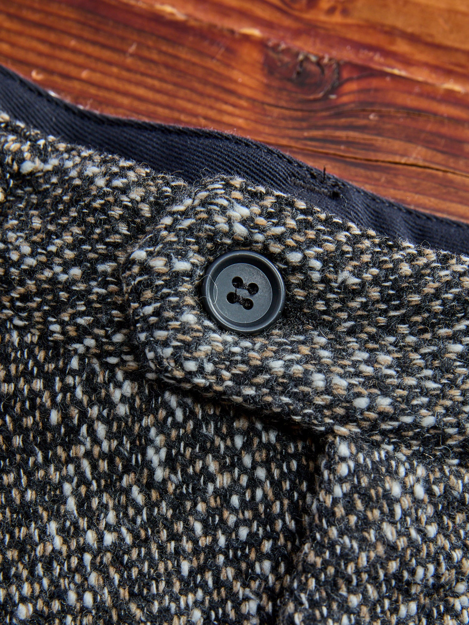 Homespun Carlyle Pants in Brown Black Wool - Image 5