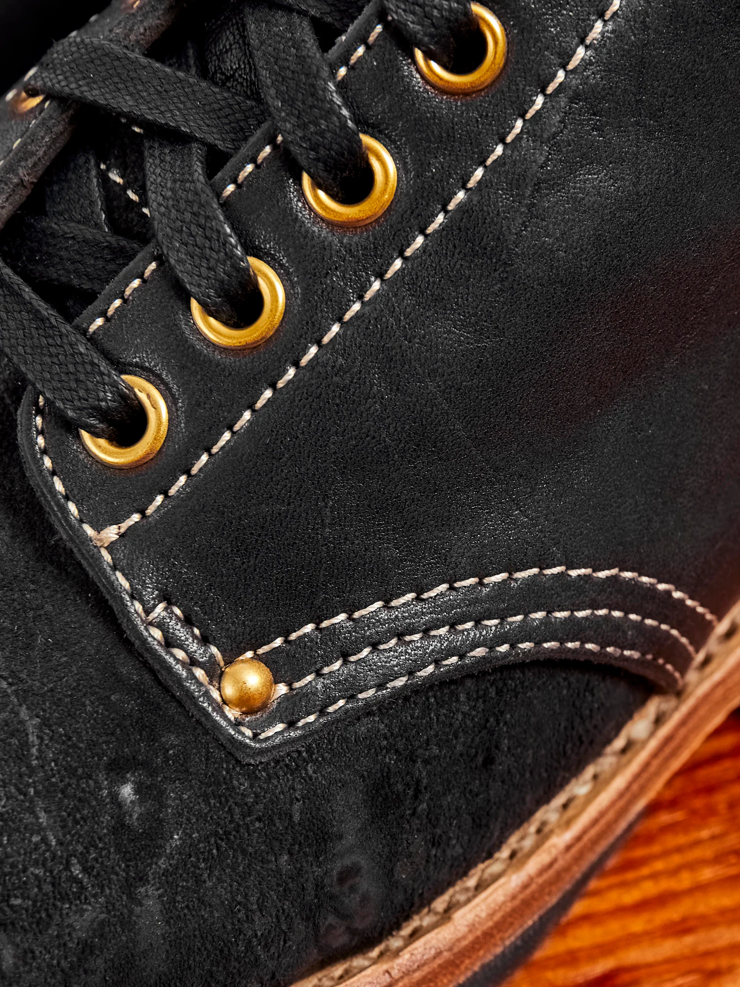 Horsehide Brigadier Boots-Folk in Black - Image 7