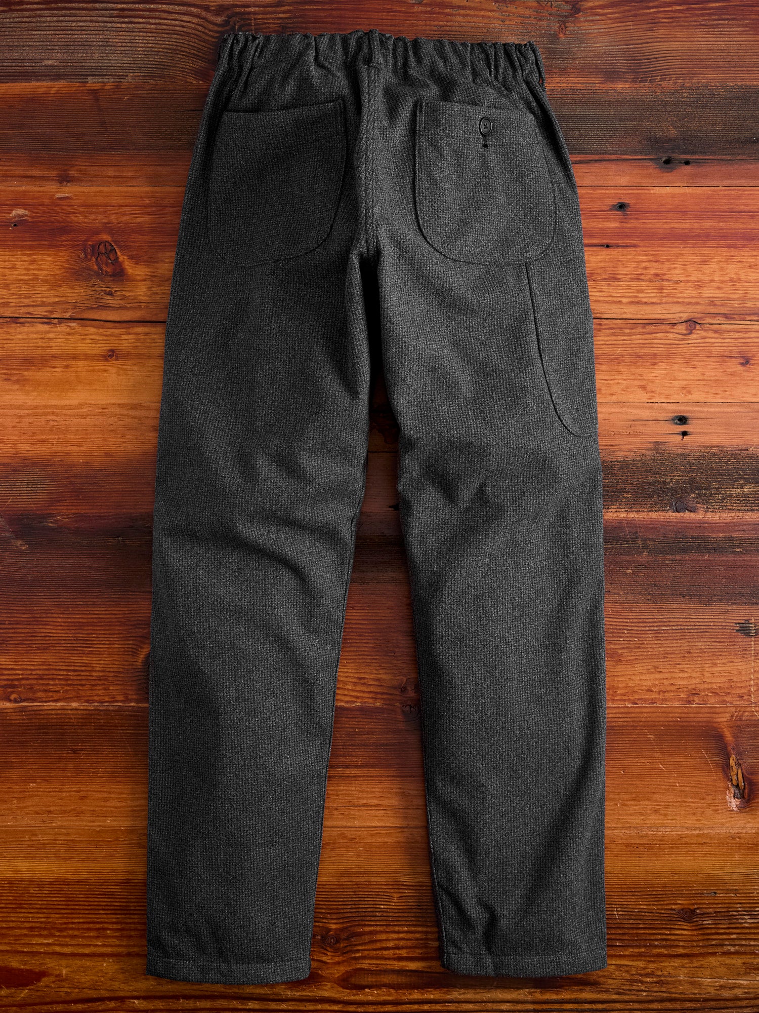 French Work Pants in Charcoal Houndstooth - Image 3