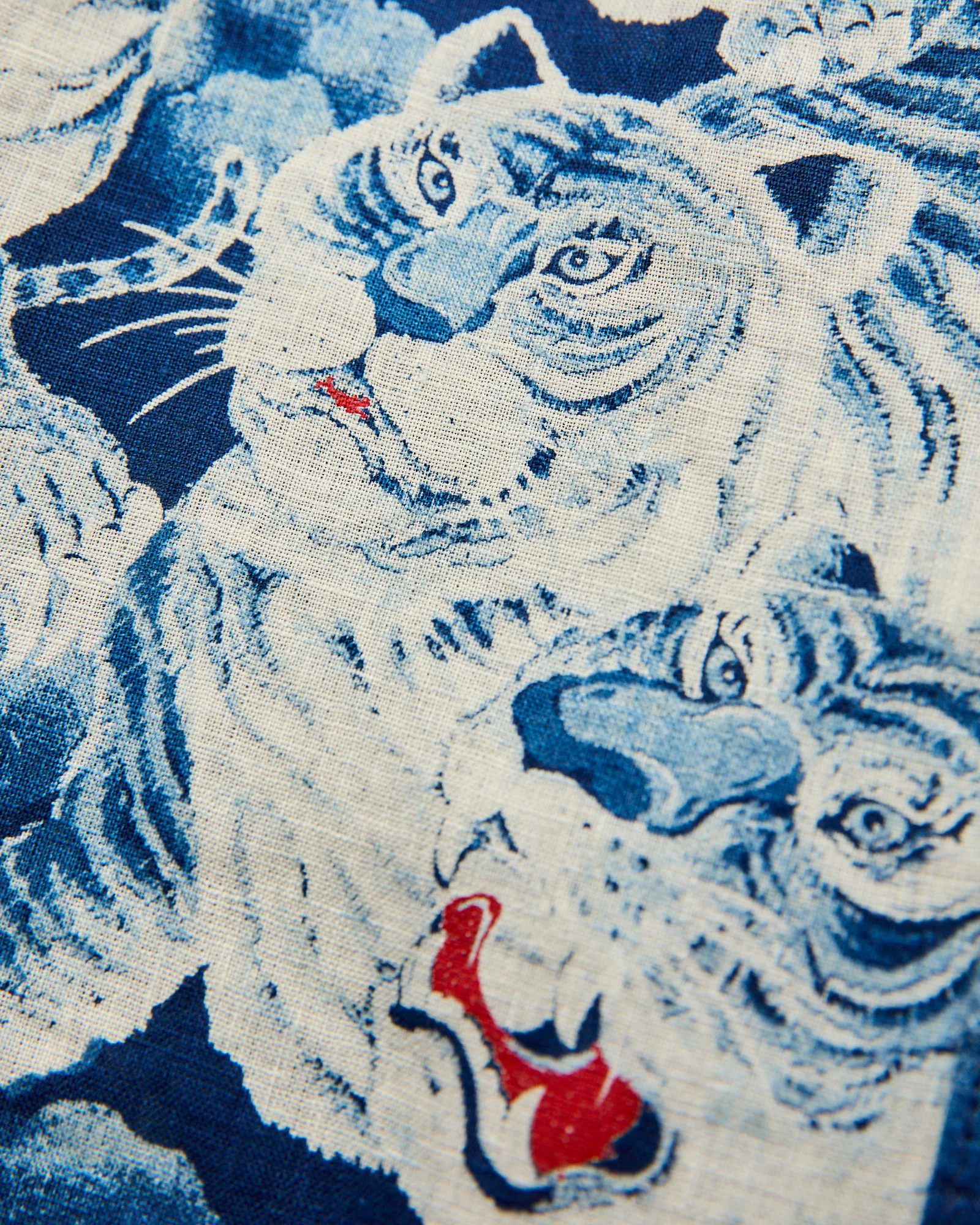 Ice Tiger Hawaiian Shirt in Indigo - Image 7