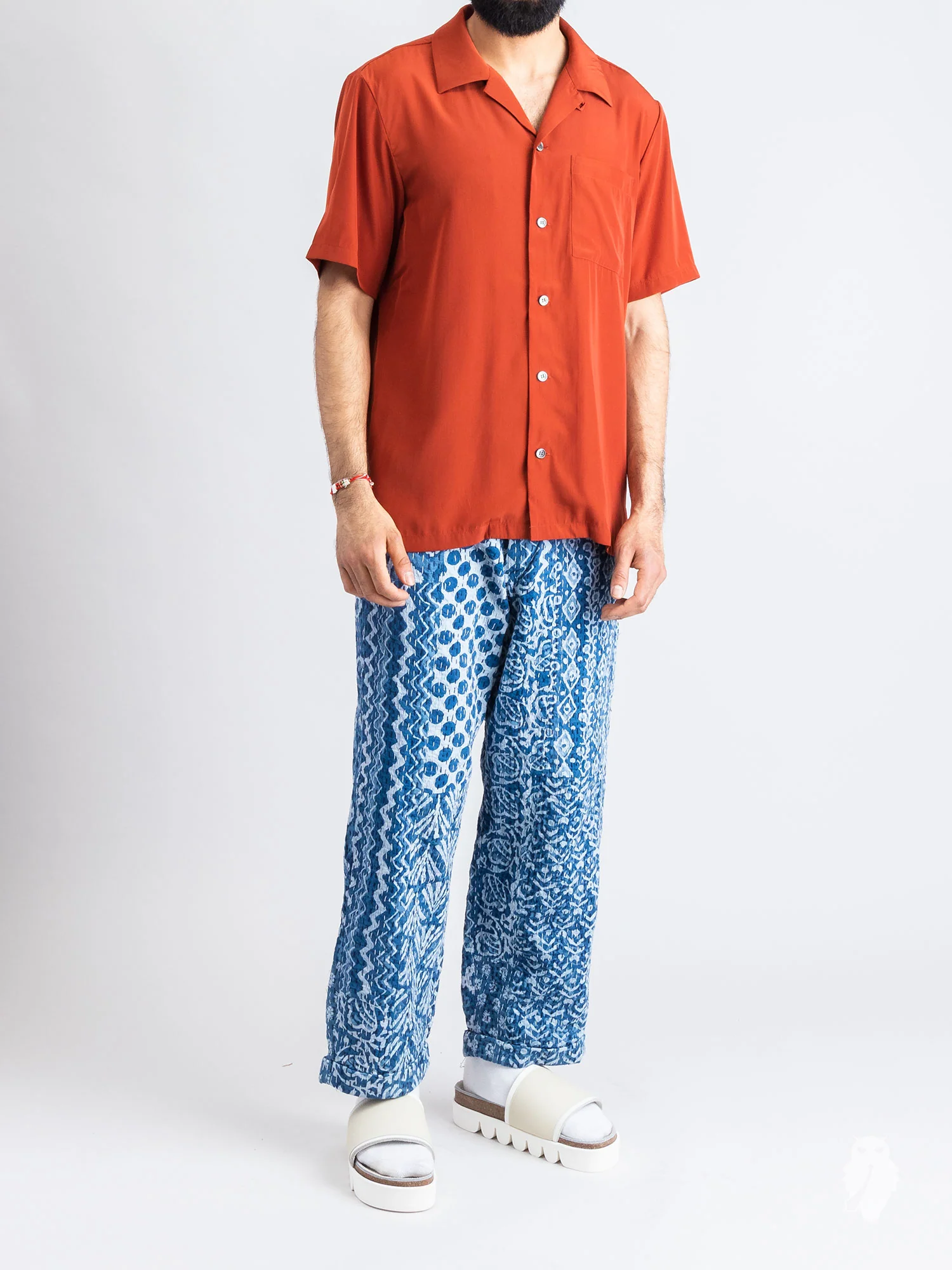 India Quilt Trousers in Indigo - Image 11