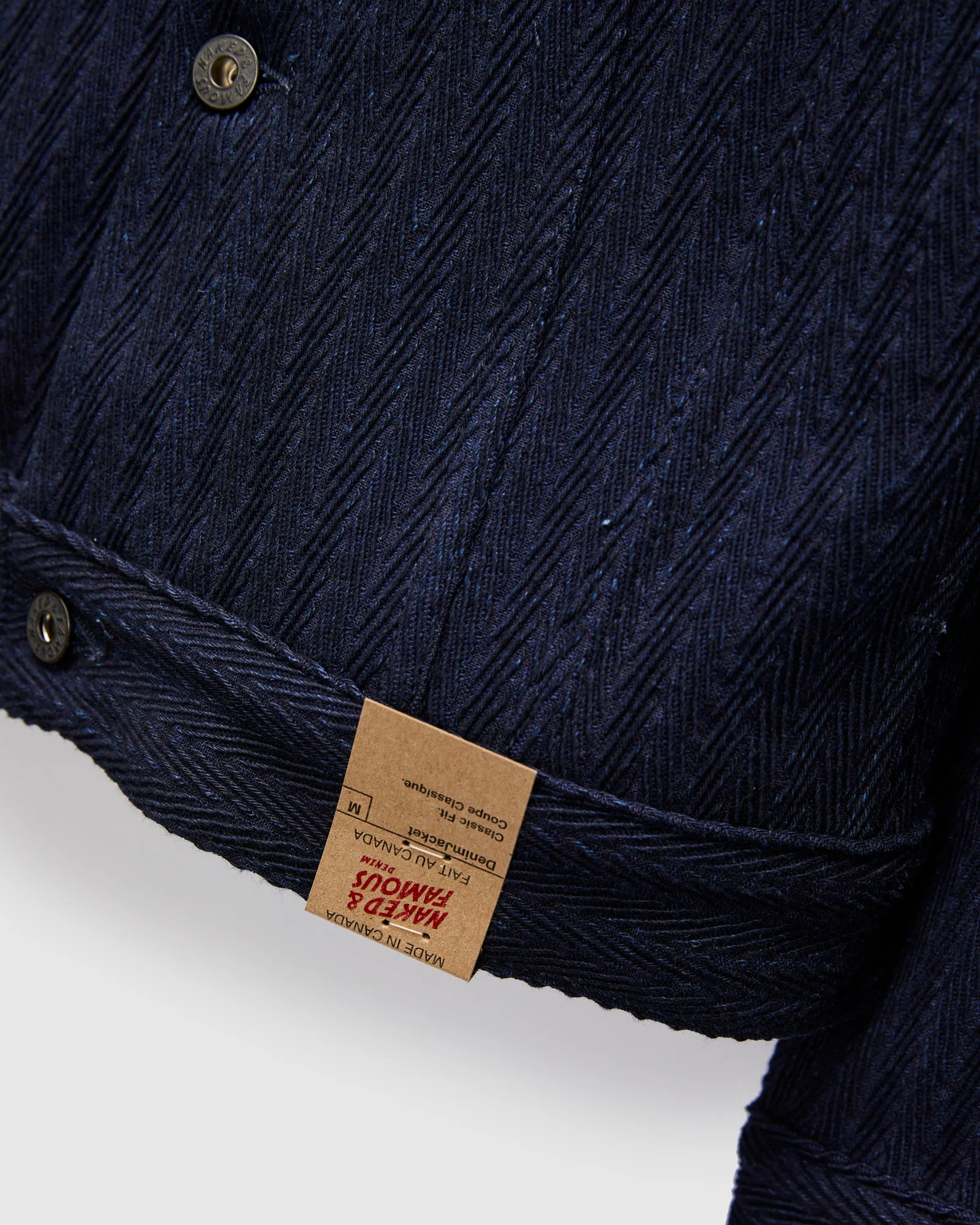 "Indigo Sugiaya" 12oz Herringbone Dobby Jacket - Image 8