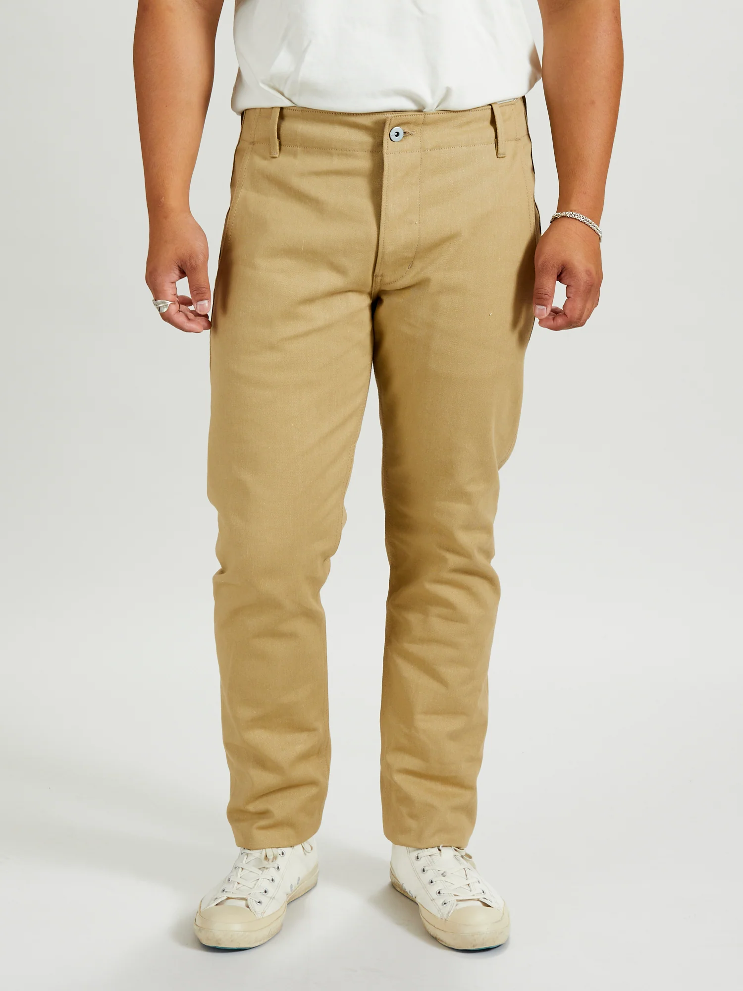 "Infantry Pant" in Khaki Selvedge Twill - Image 2