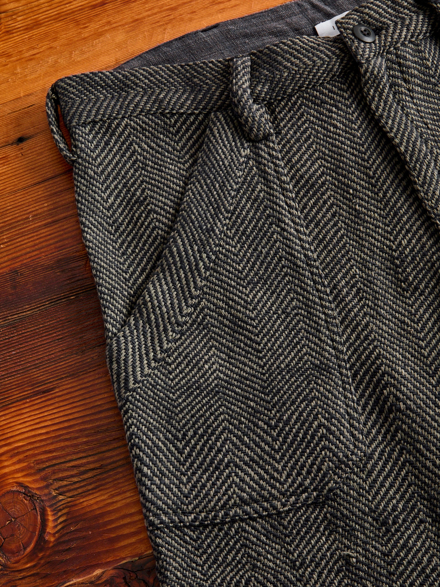 Isaac Pants in Iron/Charcoal Herringbone - Image 6