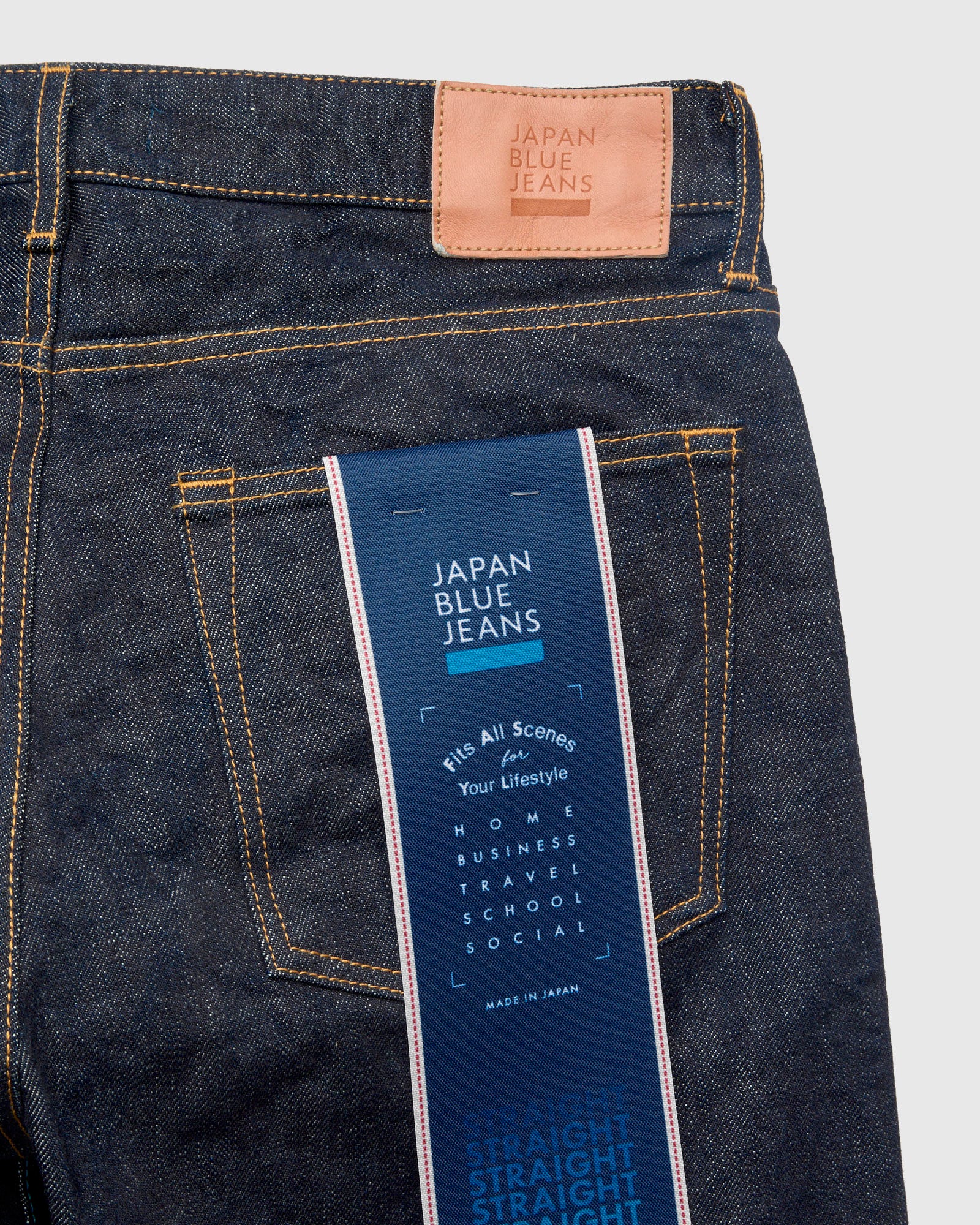 J301 "Circle" 14.8oz Rinsed Selvedge Denim - Straight Tapered Fit - Image 4