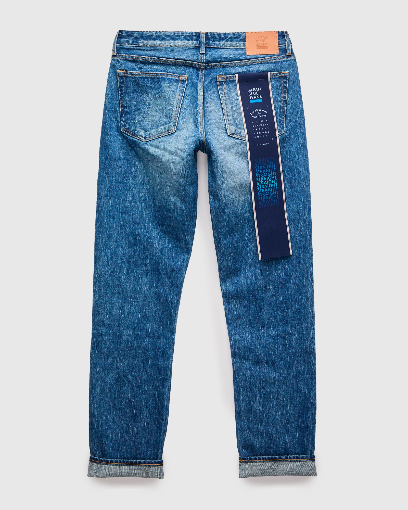 J301-MID "US Cotton Middle Wash" 14.8oz Washed Selvedge Denim - Straight Tapered Fit - Image 2