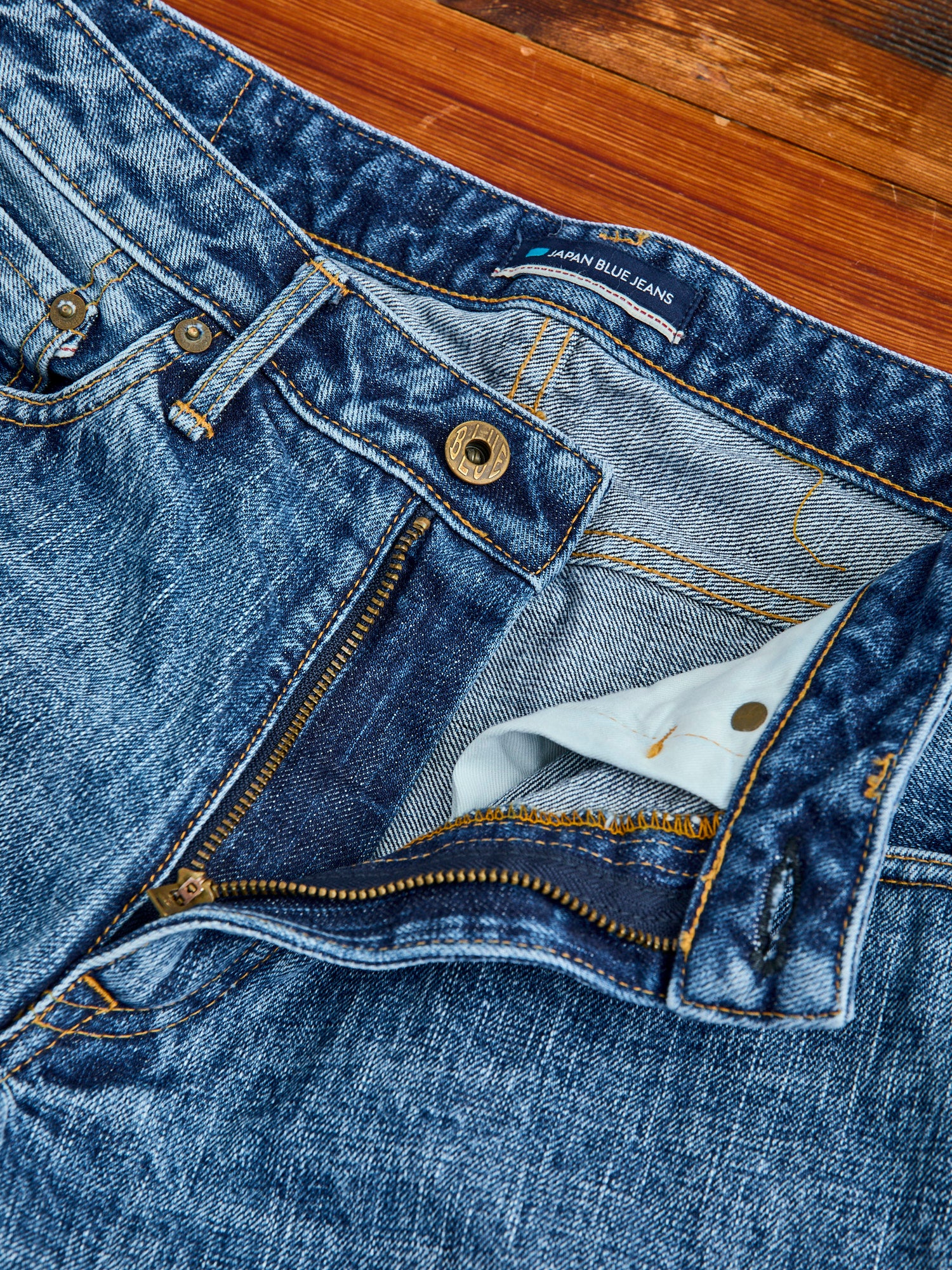 J401-LID "Circle Aged Wash" 14.8oz Selvedge Denim - Classic Straight Fit - Image 8