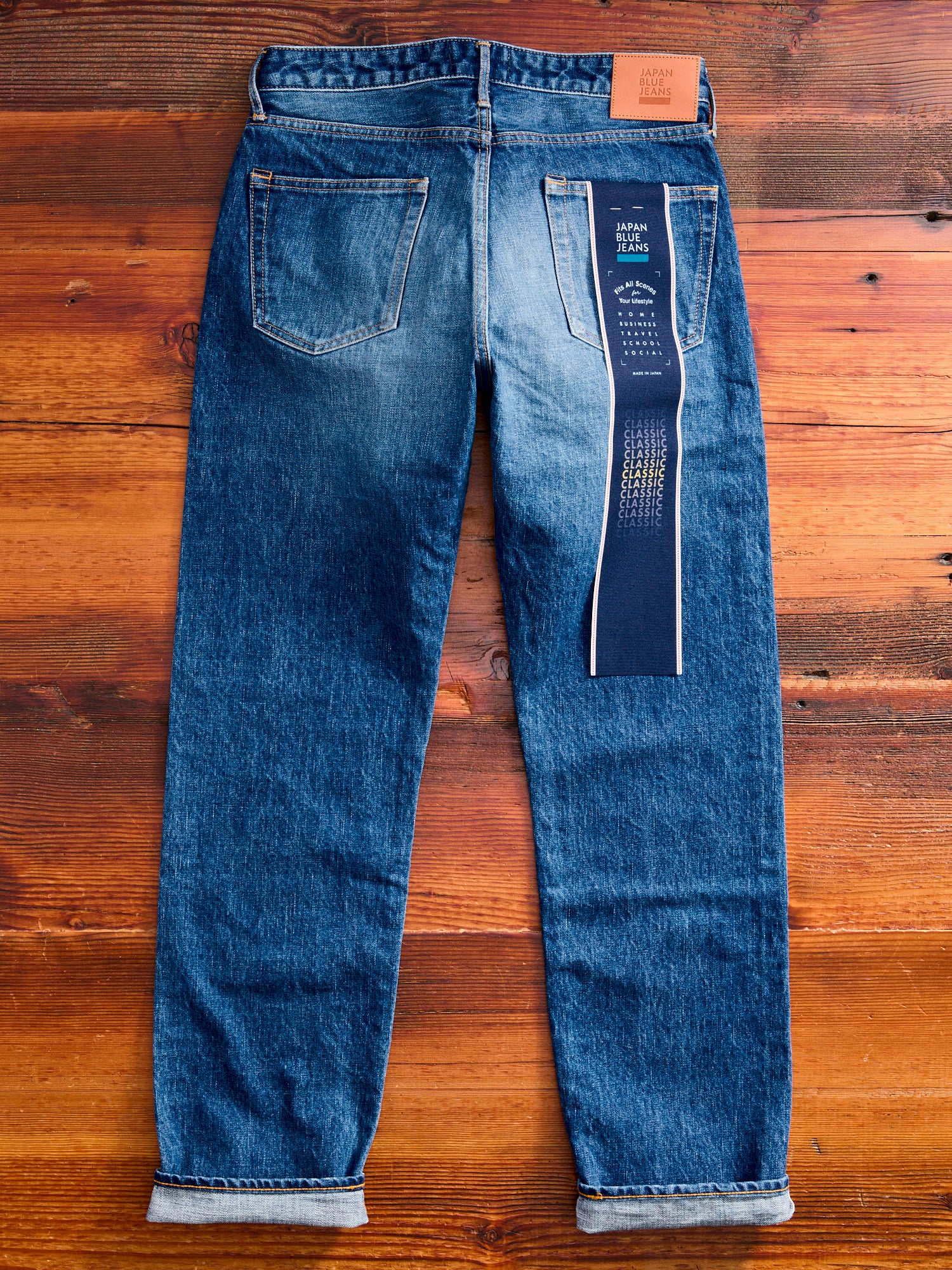 J401-MID "Circle Mid Wash" 14.8oz Selvedge Denim - Classic Straight Fit - Image 15