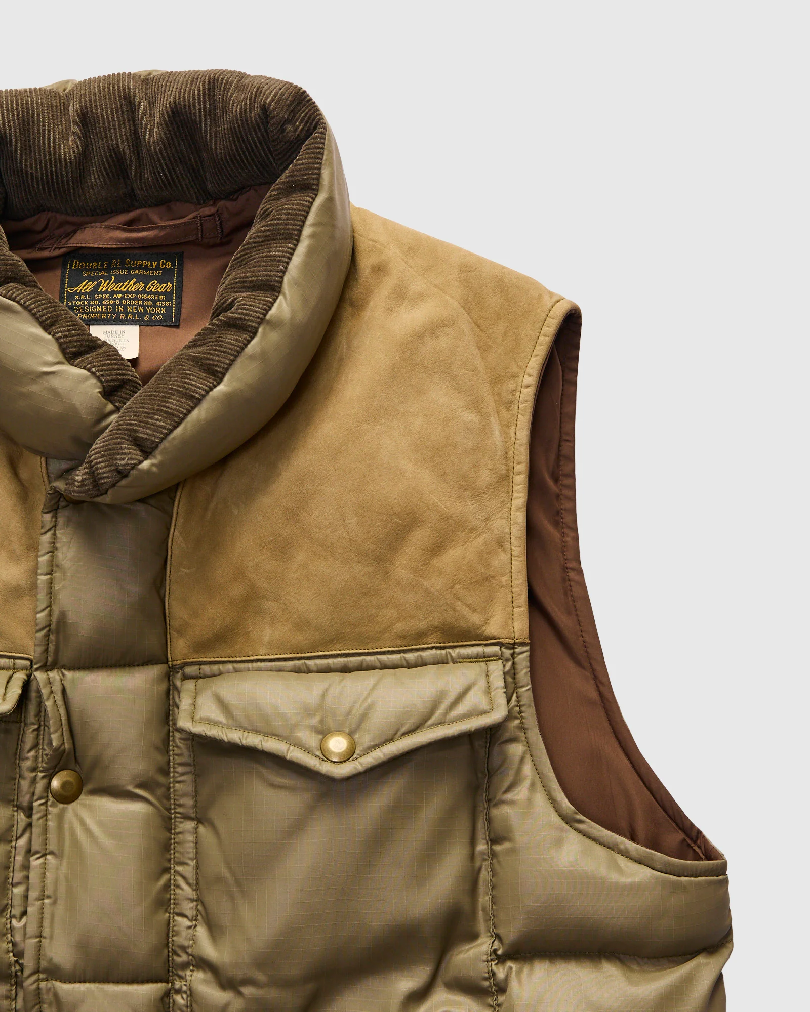 Jacobson Down Vest in Vintage Olive - Image 5
