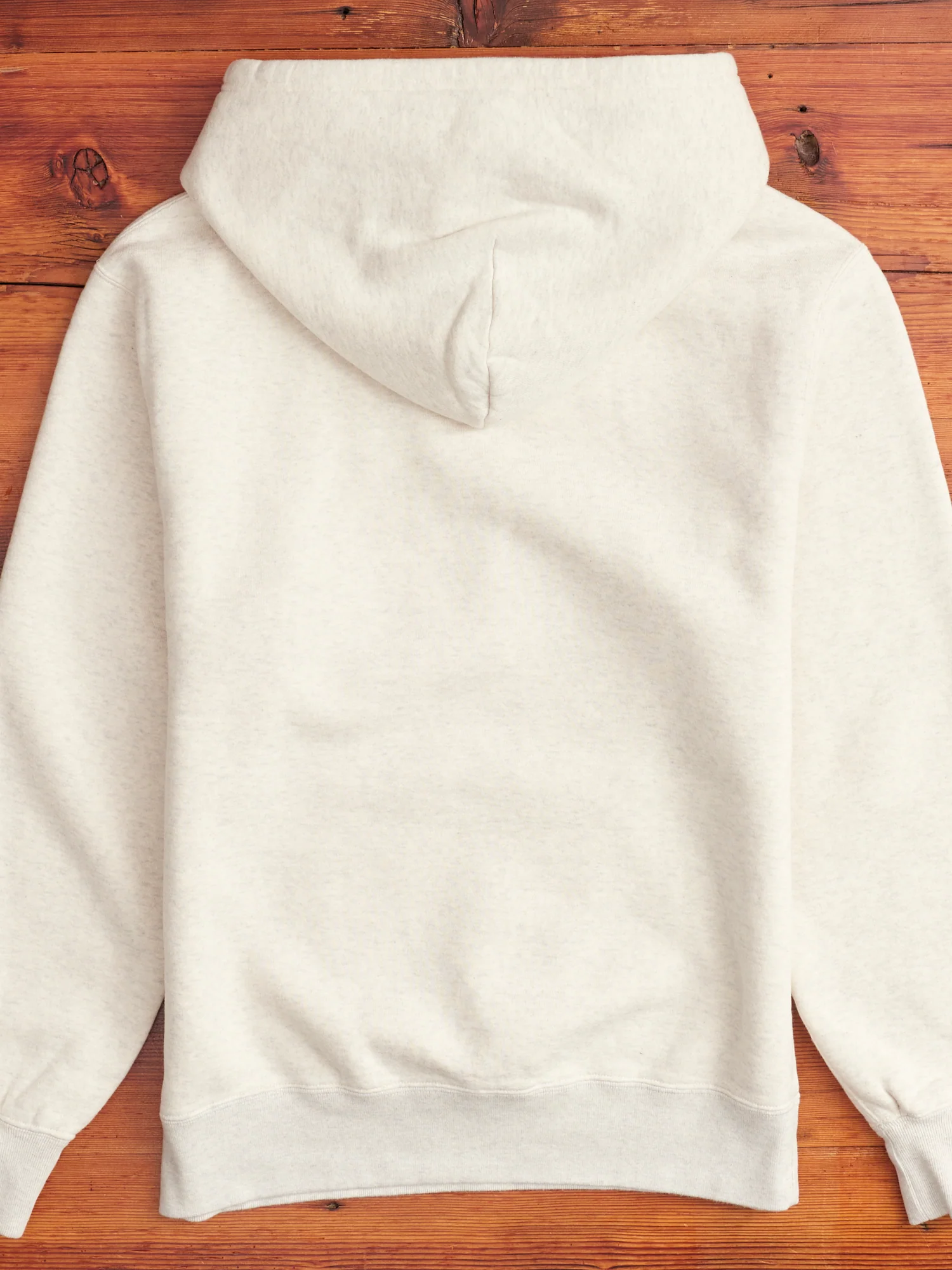 Japan-Made Fleece Hoodie in Oatmeal - Image 8