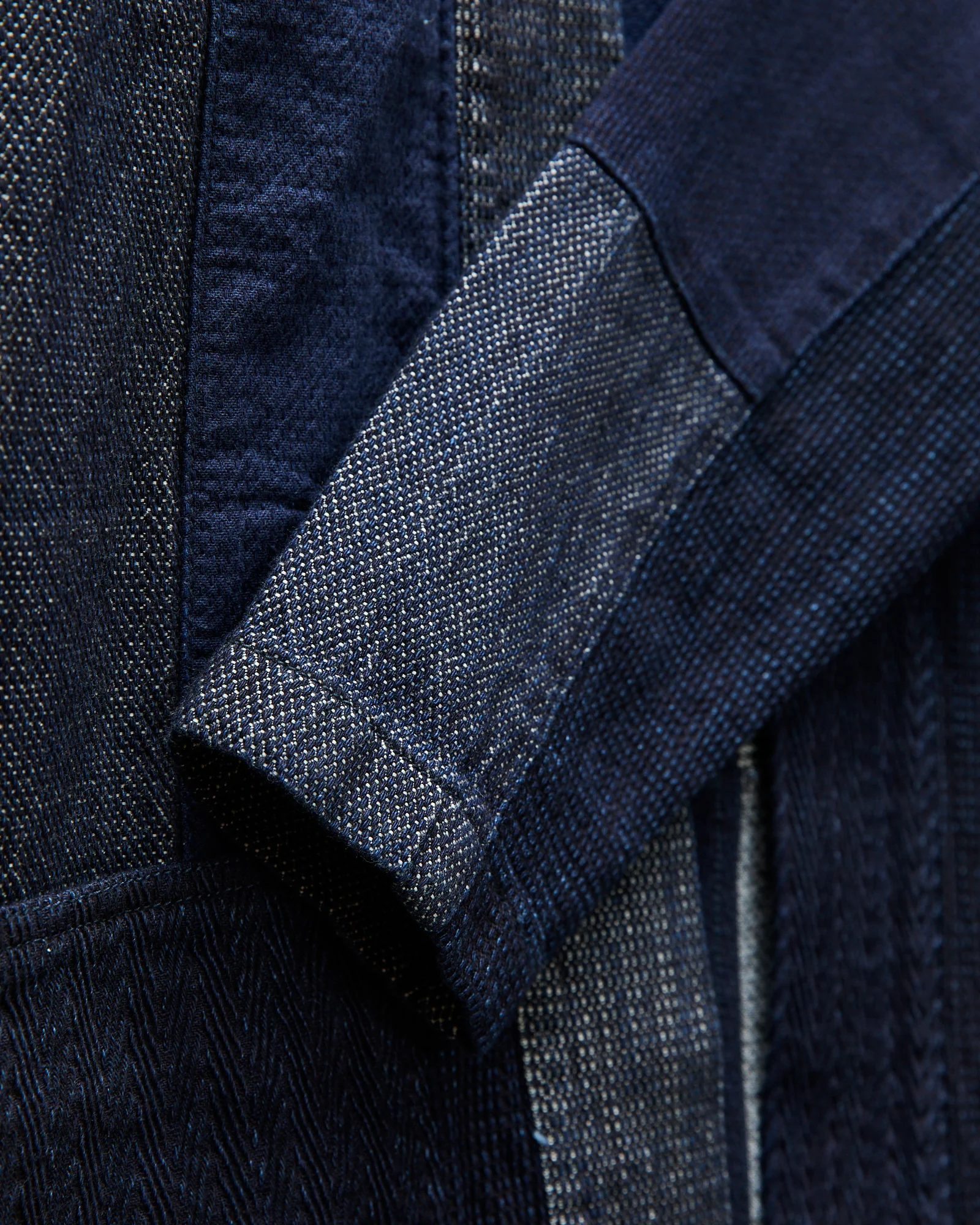 Patchwork Haori Jacket in Indigo Rinse - Image 5