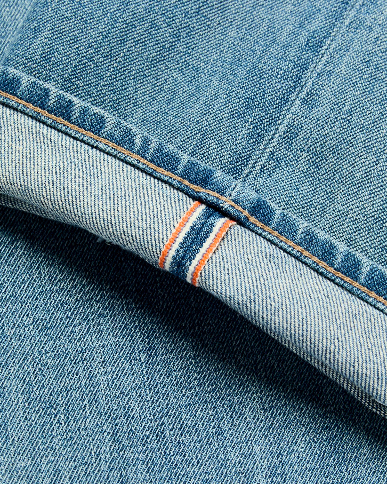 "Julian" 14oz Washed Indigo Stretch Selvedge Denim - Hammer Straight - Image 11