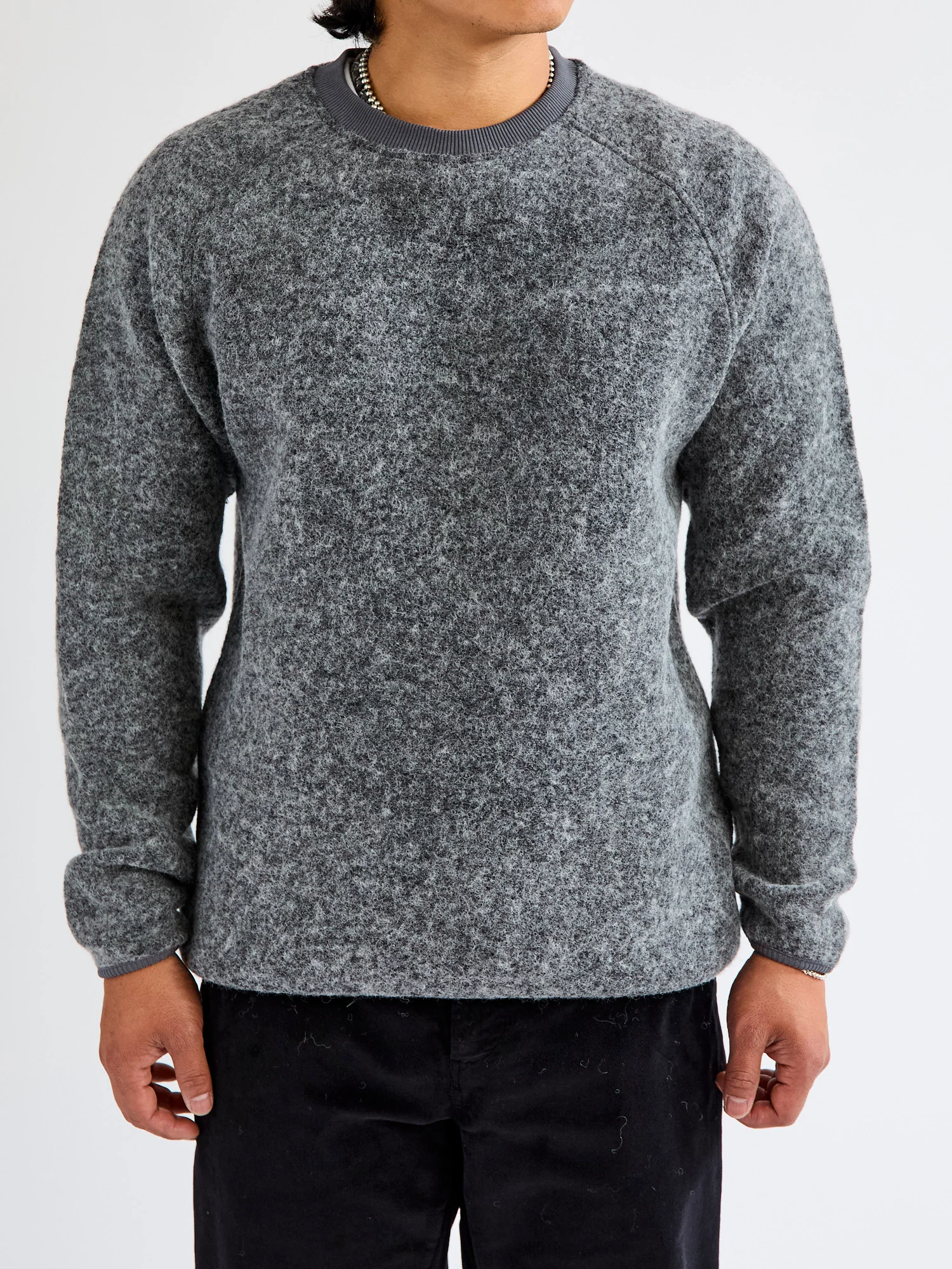 Junction Sweat Jumper in Grey Wool - Image 2